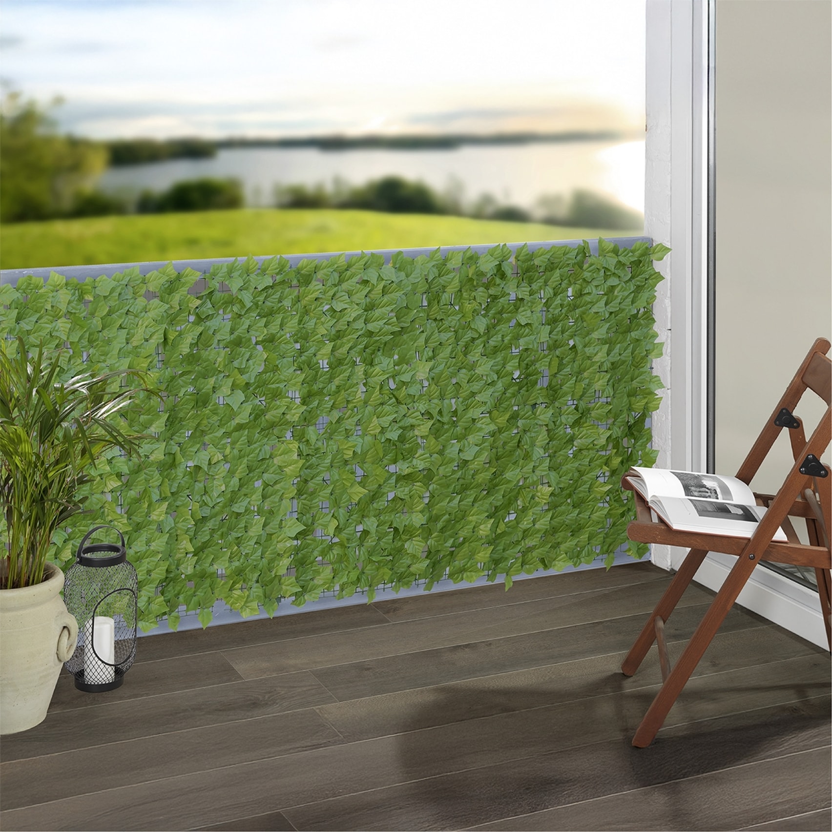 Maximex Sichtschutzelement »Sichtschutzmatte Efeu« witterungsbeständige Sichtschutzhecke, Kunststoff, für Balkon & Garten