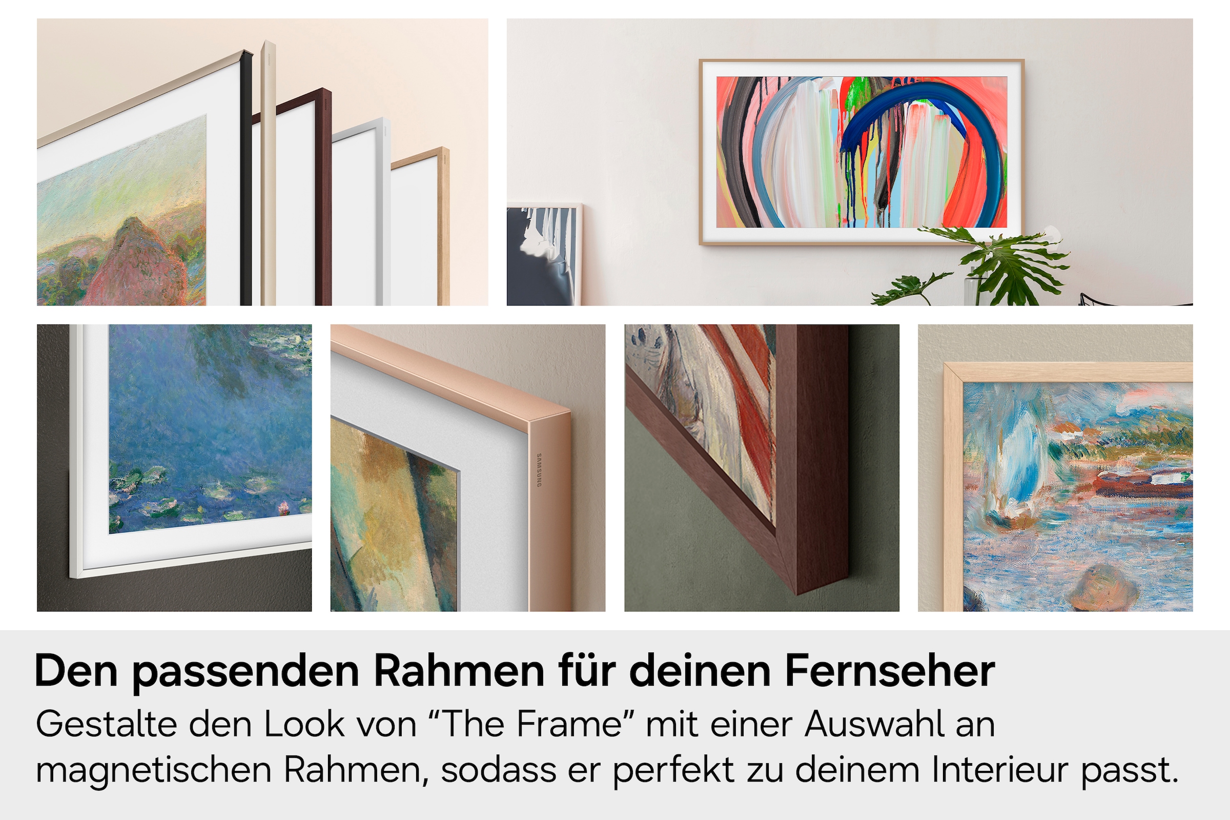 Samsung QLED-Fernseher »GQ43LS03FAU« 108 cm/43 ″ Smart-TV The Frame, Mattes Display, Art Mode, Rahmen austauschbar, Dolby Atmos