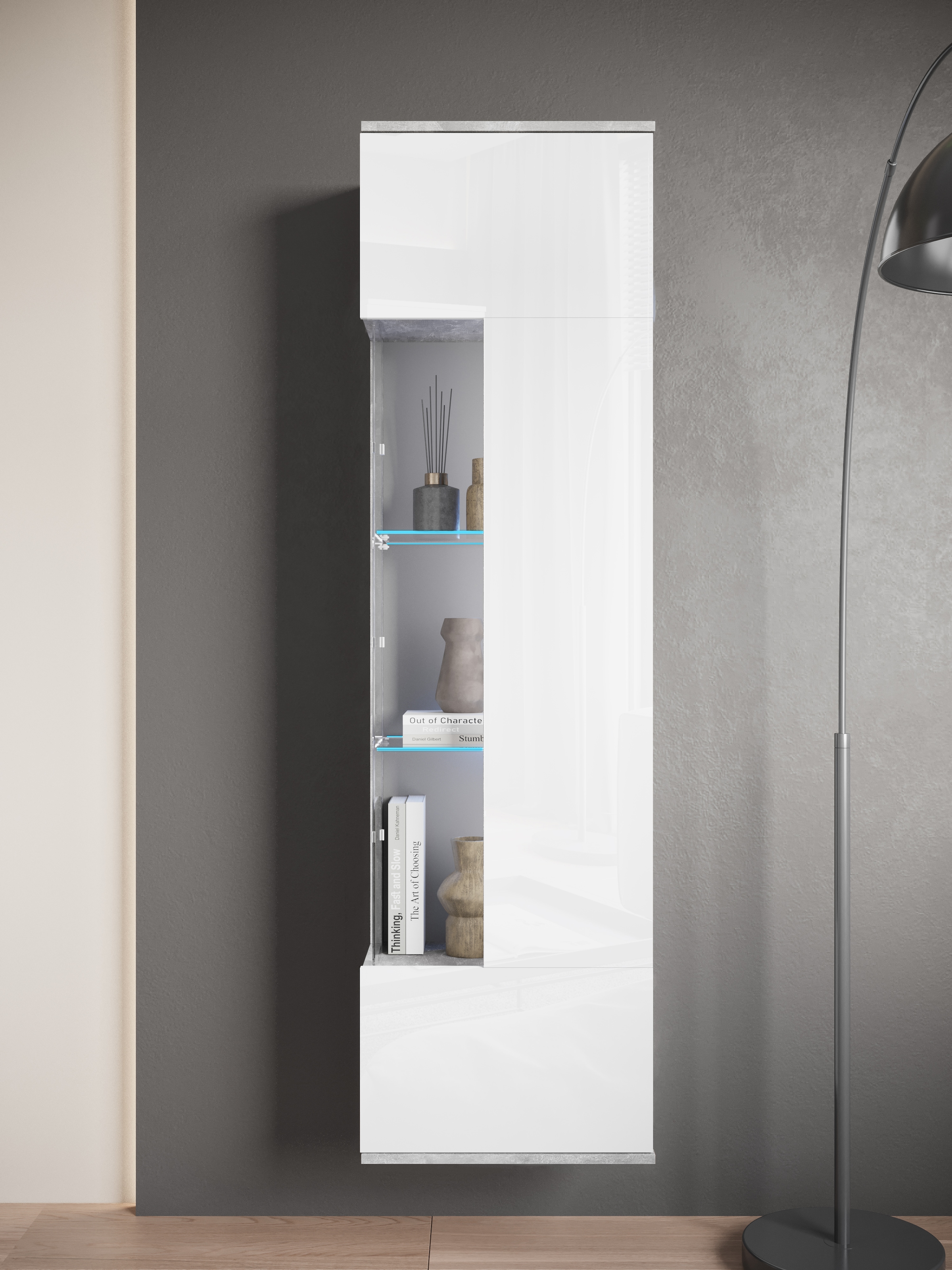 INOSIGN Vitrine »Kenia, stehend und hängend, Türanschlag wechselbar« 1 Stk. tlg. Vitrineschrank mit Glastüren 160 cm Höhe