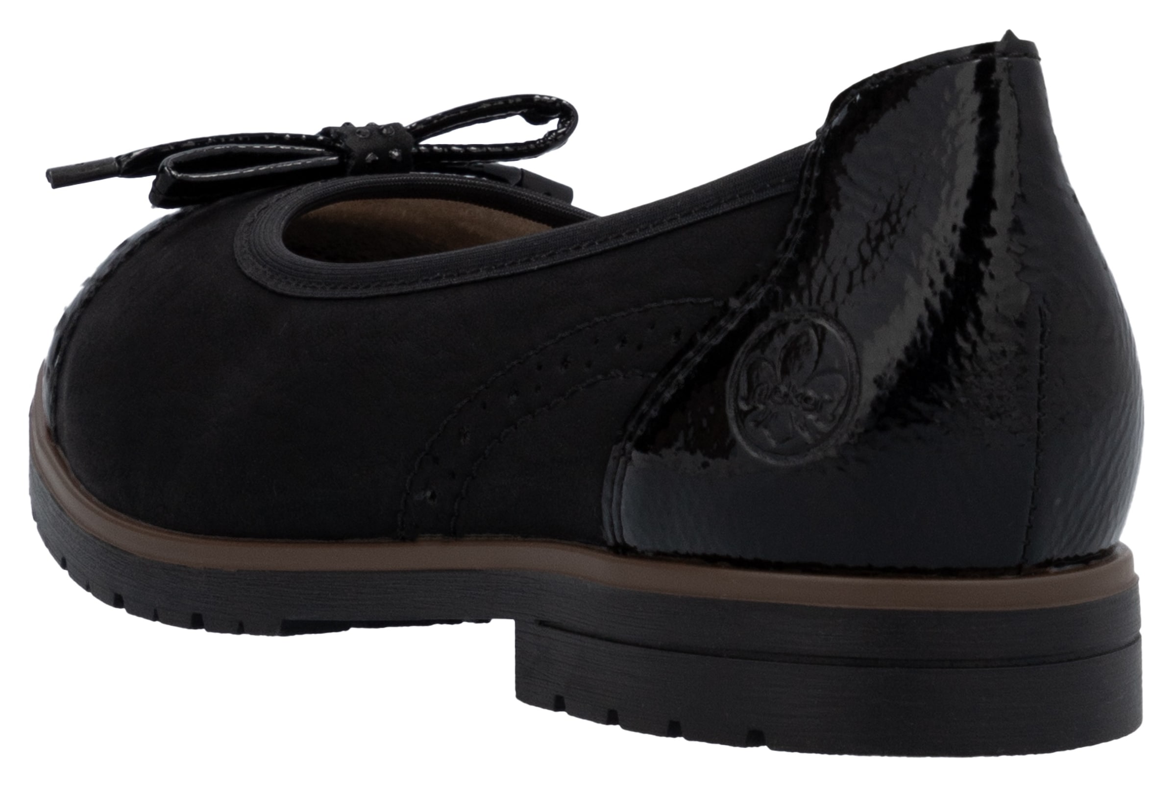 Rieker Ballerina, Loafer, Schlupfschuh, Flats, Slipper, Businessschuh mit Schleifchen