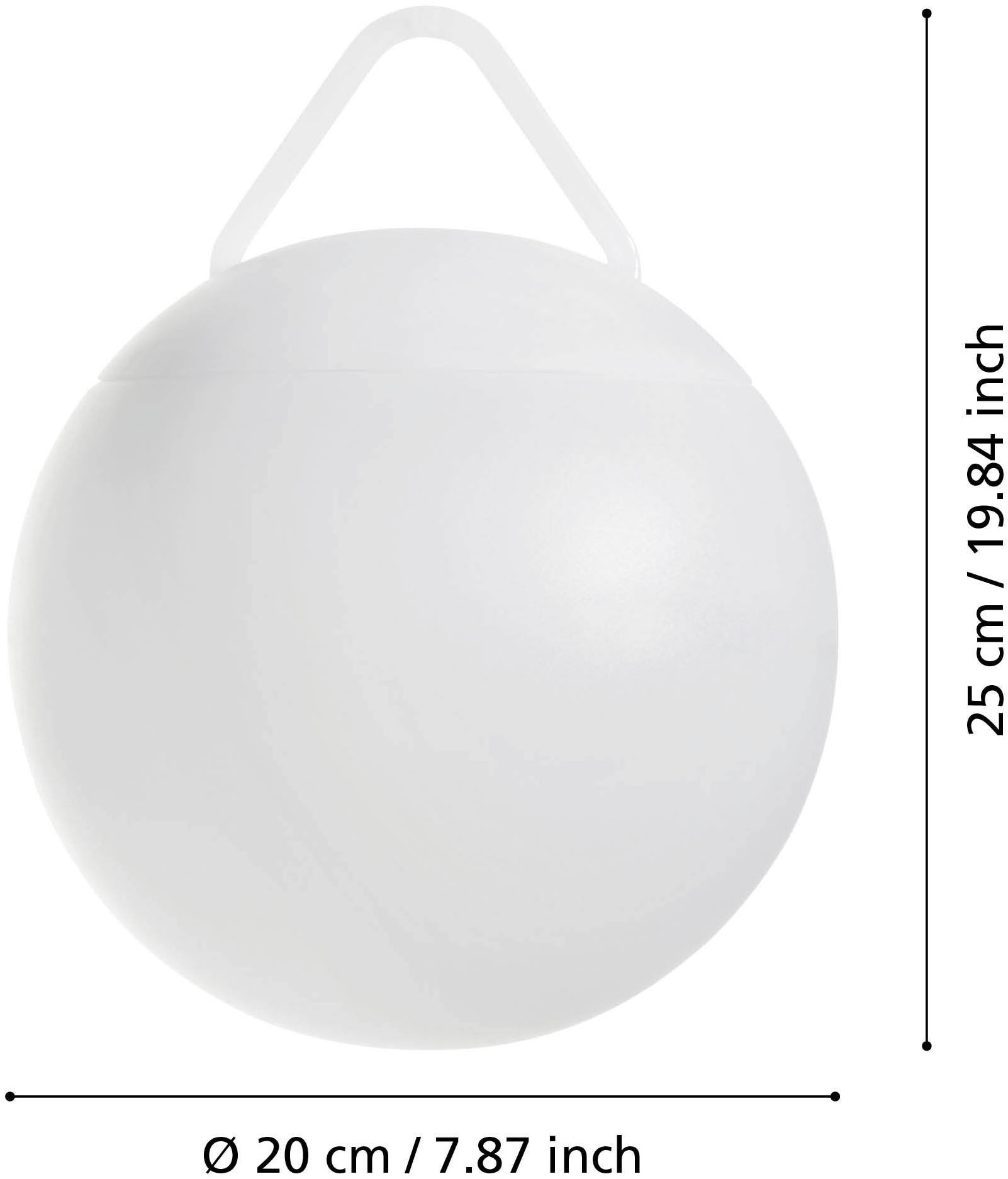 EGLO LED Außen-Stehlampe »POGGIOBELLO Spießleuchte -  - LED - 0,45W - IP44« LED-Modul 1 Stk. RGB LED Kugel, Gartenkugel, Leuchtkugel, Akku-Gartenleuchte, Ø20 cm