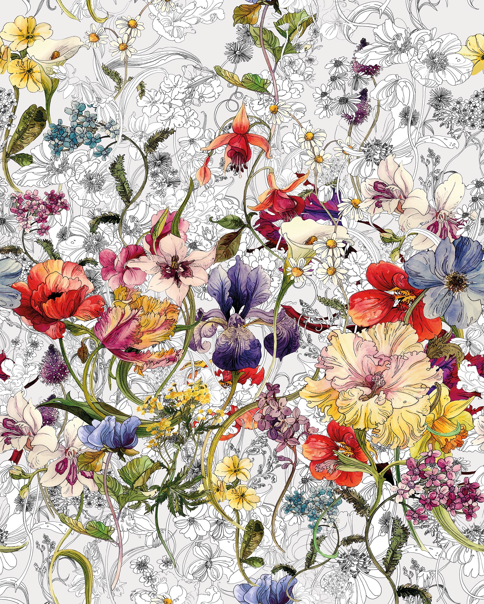 Komar Fototapete »Vlies Fototapete - Flora - Größe 200 x 250 cm« Motiv | bedruckt glatt