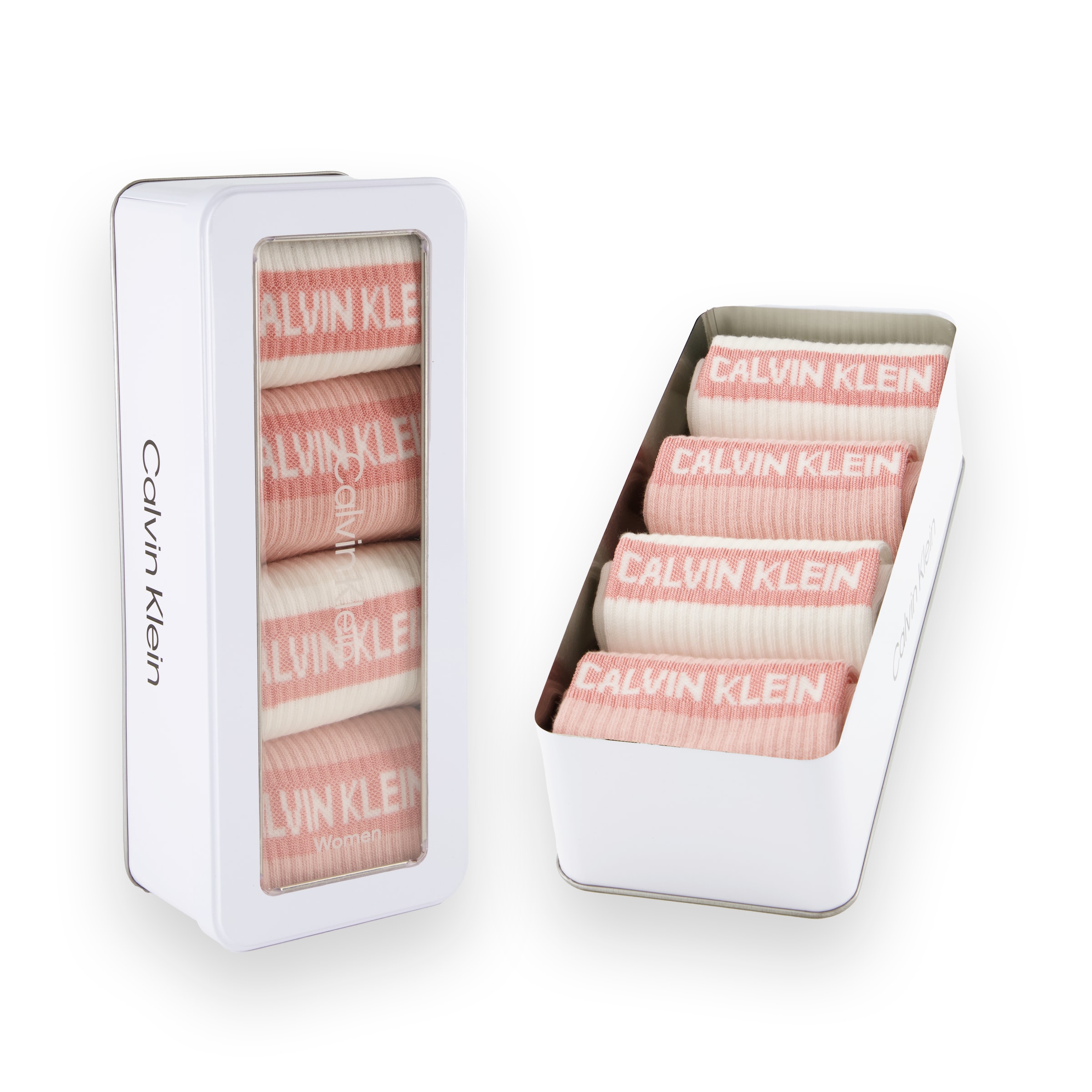 Calvin Klein Jeans Socken »CKJ WOMEN SOCK 4P GIFTBOX STRIPE LOGO« 4er Pack, 