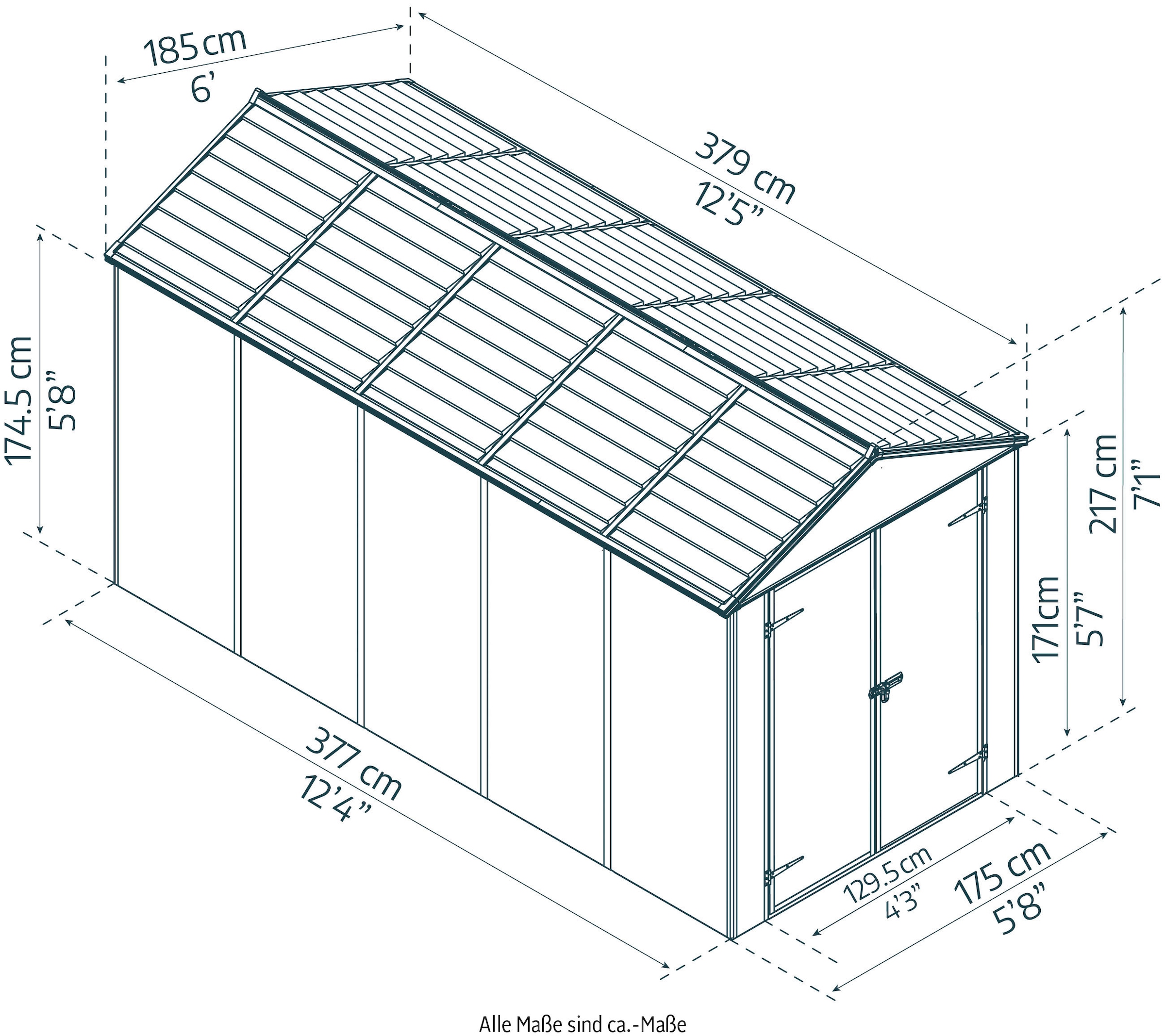 Palram - Canopia Gerätehaus »Rubicon Gerätehaus 6x12«