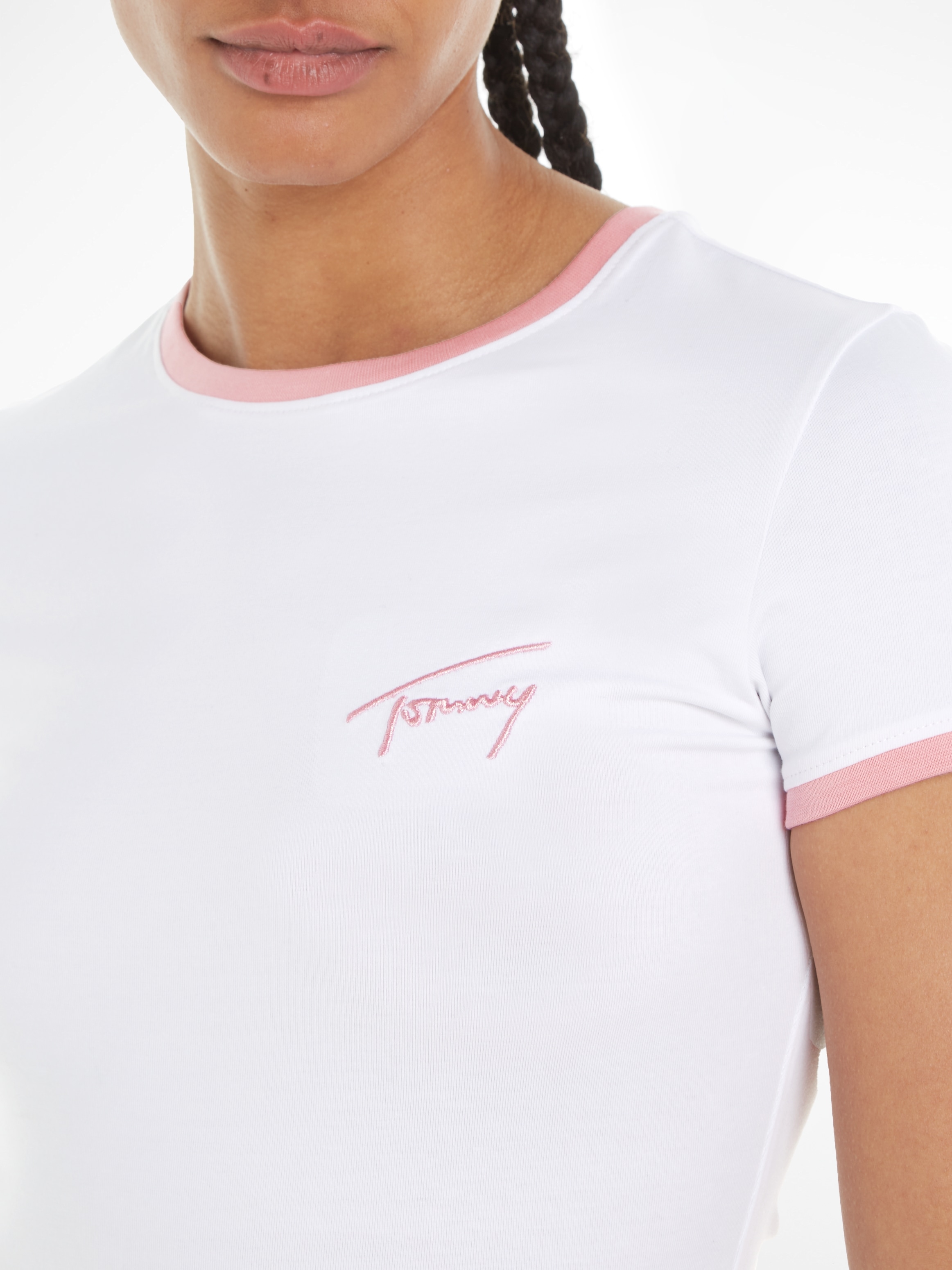 Tommy Jeans T-Shirt »TJW SLIM SIGNATURE TEE SS«, mit Rundhalsausschnitt