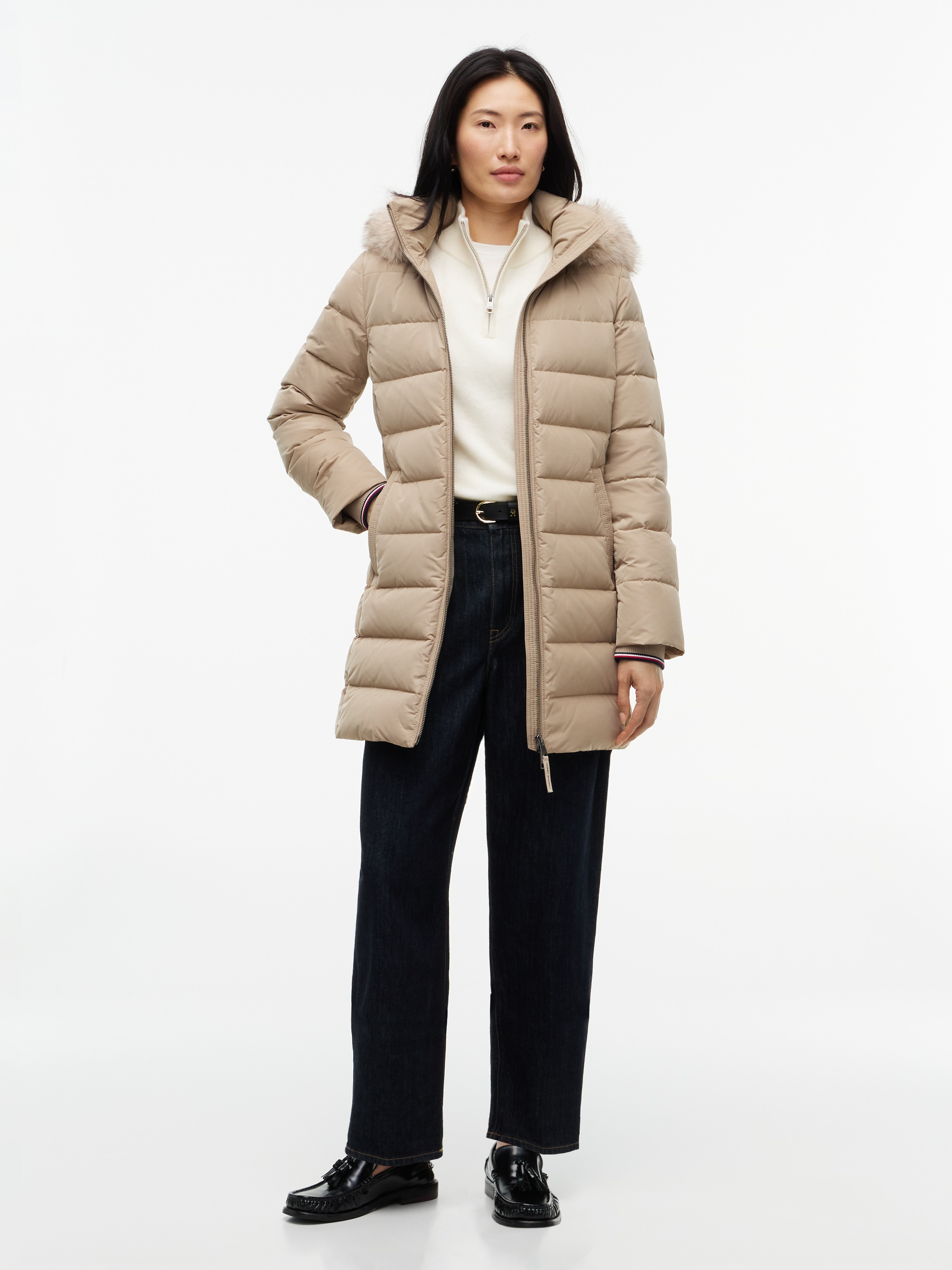 Tommy Hilfiger Steppmantel »DOWN HERITAGE TYRA COAT« Kunstfaser
