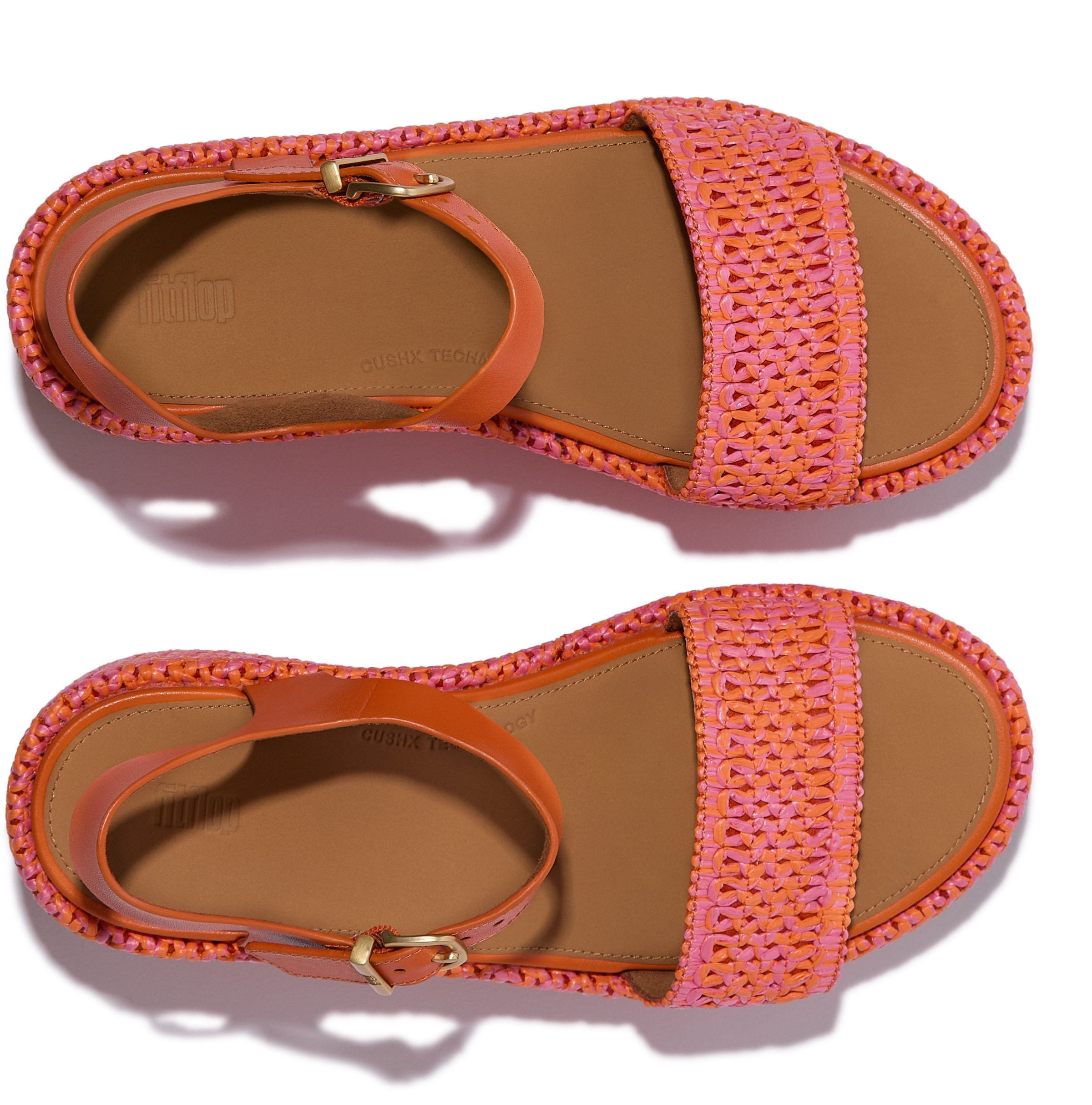 Fitflop Keilsandalette »PLATFFORMS WOVEN WEDGE«, Plateau Sandale, Sommerschuh in raffinierter Optik