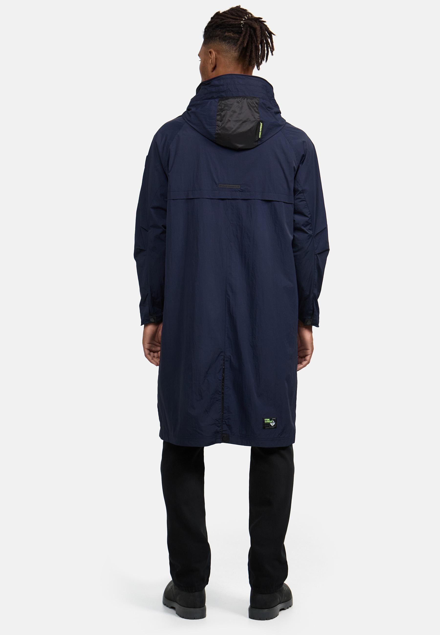 Stone Harbour Regenmantel »Regenmantel Zafaar« Lange Herren Regenjacke mit Kapuze