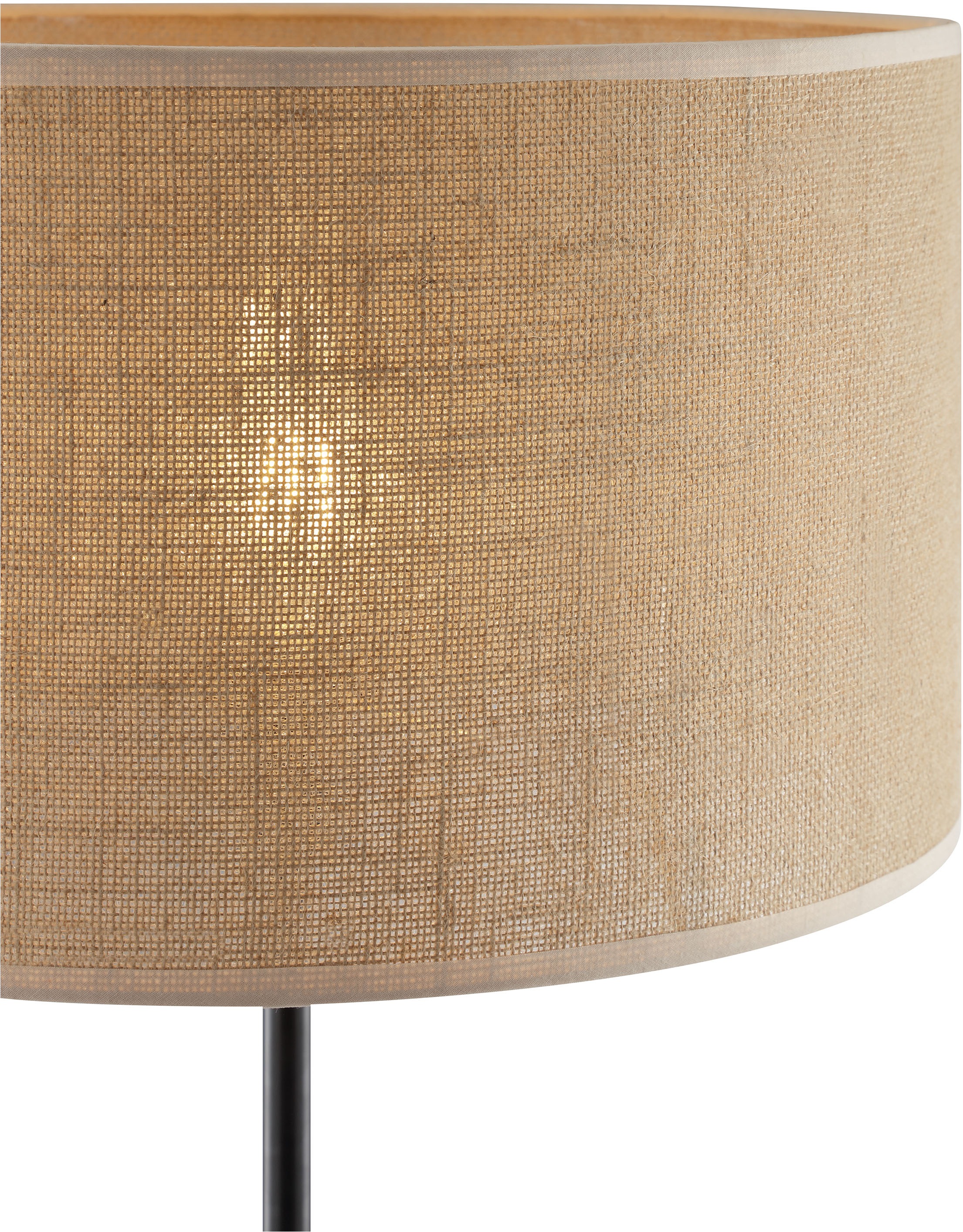Home affaire Stehlampe »Mindelstetten«, 1 flammig, Leuchtmittel E27 | ohne Leuchtmittel, mit Leinenstoffschirm, Höhe 160 cm, Ø 40 cm