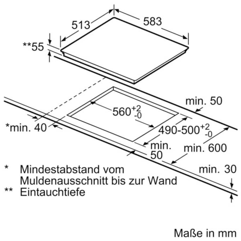 SIEMENS Induktions Herd-Set »EQ521IB00«, HE517BBS1, (Set)