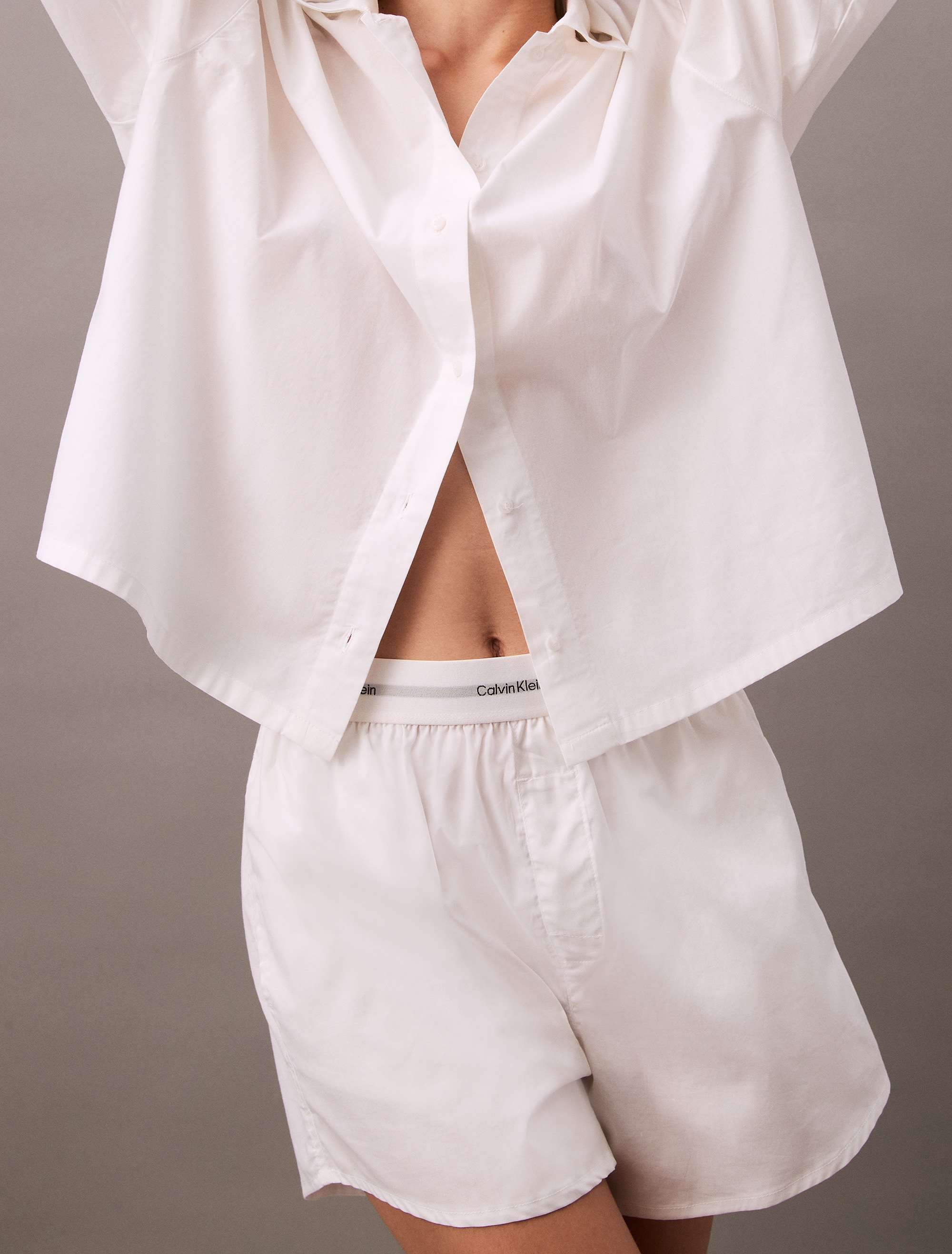 Calvin Klein Underwear Schlafshorts »LOGO WB POPLIN SHORT«, mit Logo