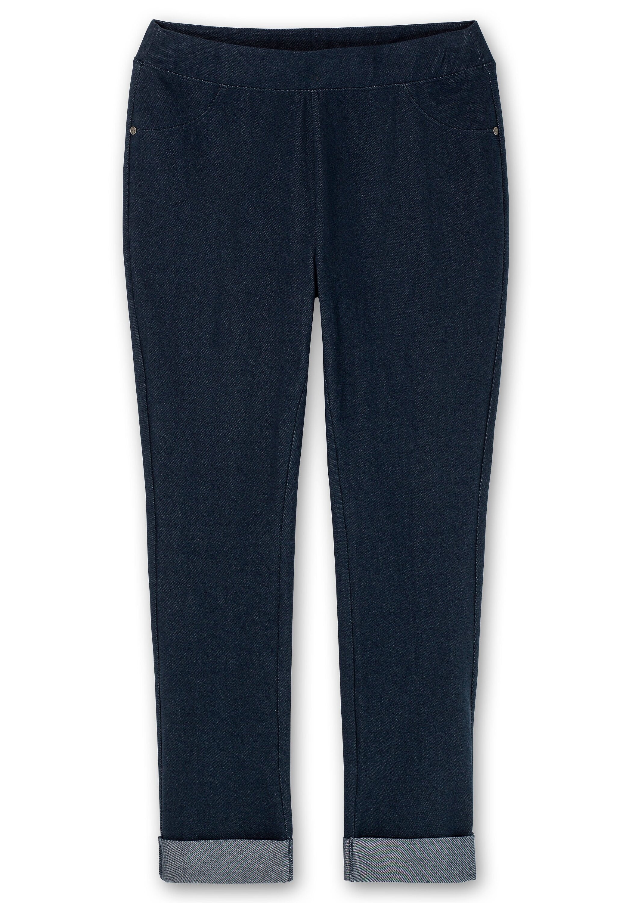 Sheego Leggings »Leggings mit fixiertem Aufschlag am Saum«