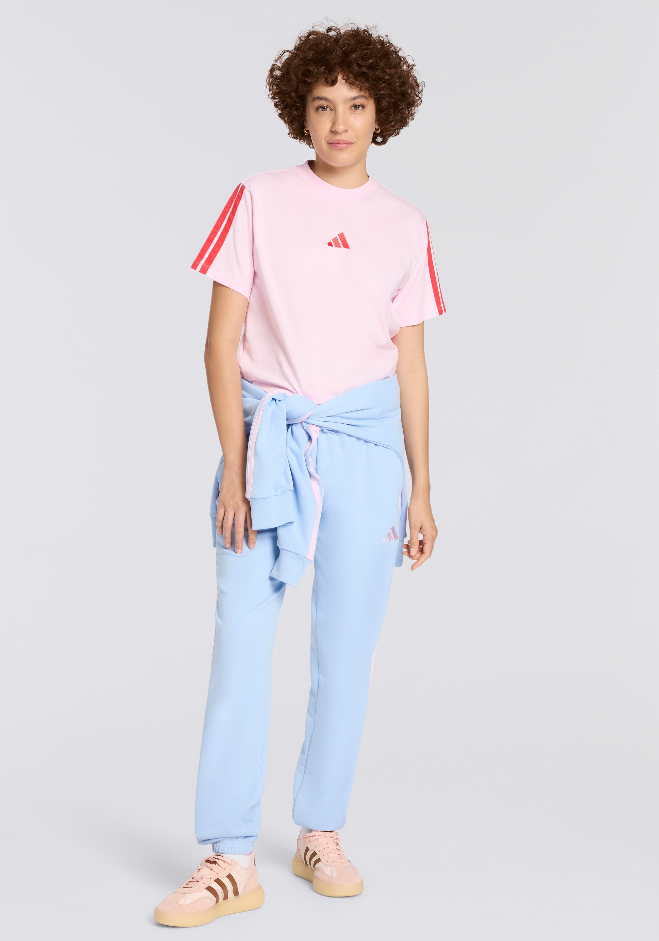 adidas Sportswear T-Shirt »W 3S SJ T B« klassische 3-Streifen an den Ärmeln, ohne Verschluss