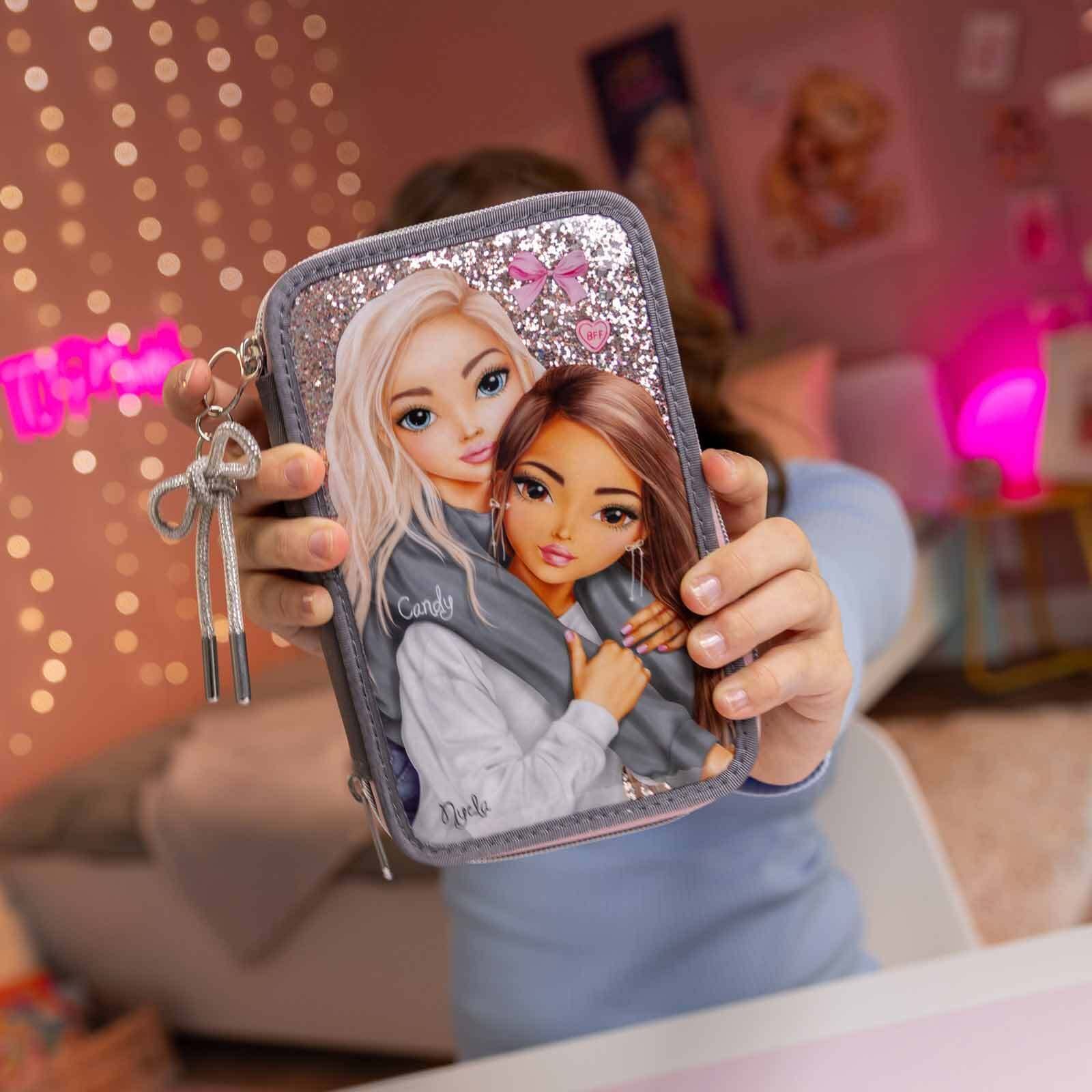 Depesche Buntstift »3-Fach Federtasche MY BFF TOPModel 7,5 x 13 x 20 cm altrosa«