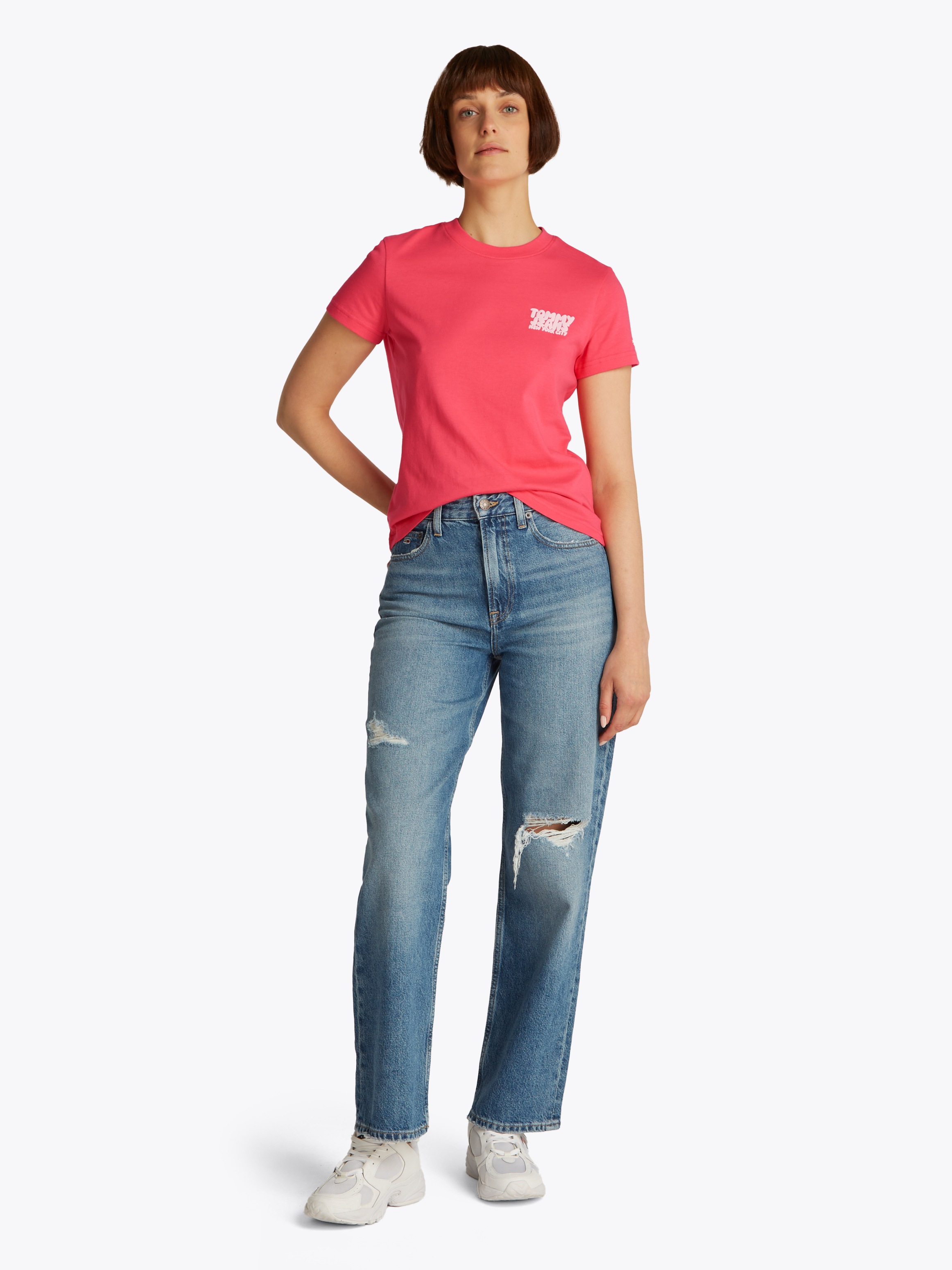 Tommy Jeans T-Shirt »TJW REG TJ BUBBLE TEE«, mit Logodruck