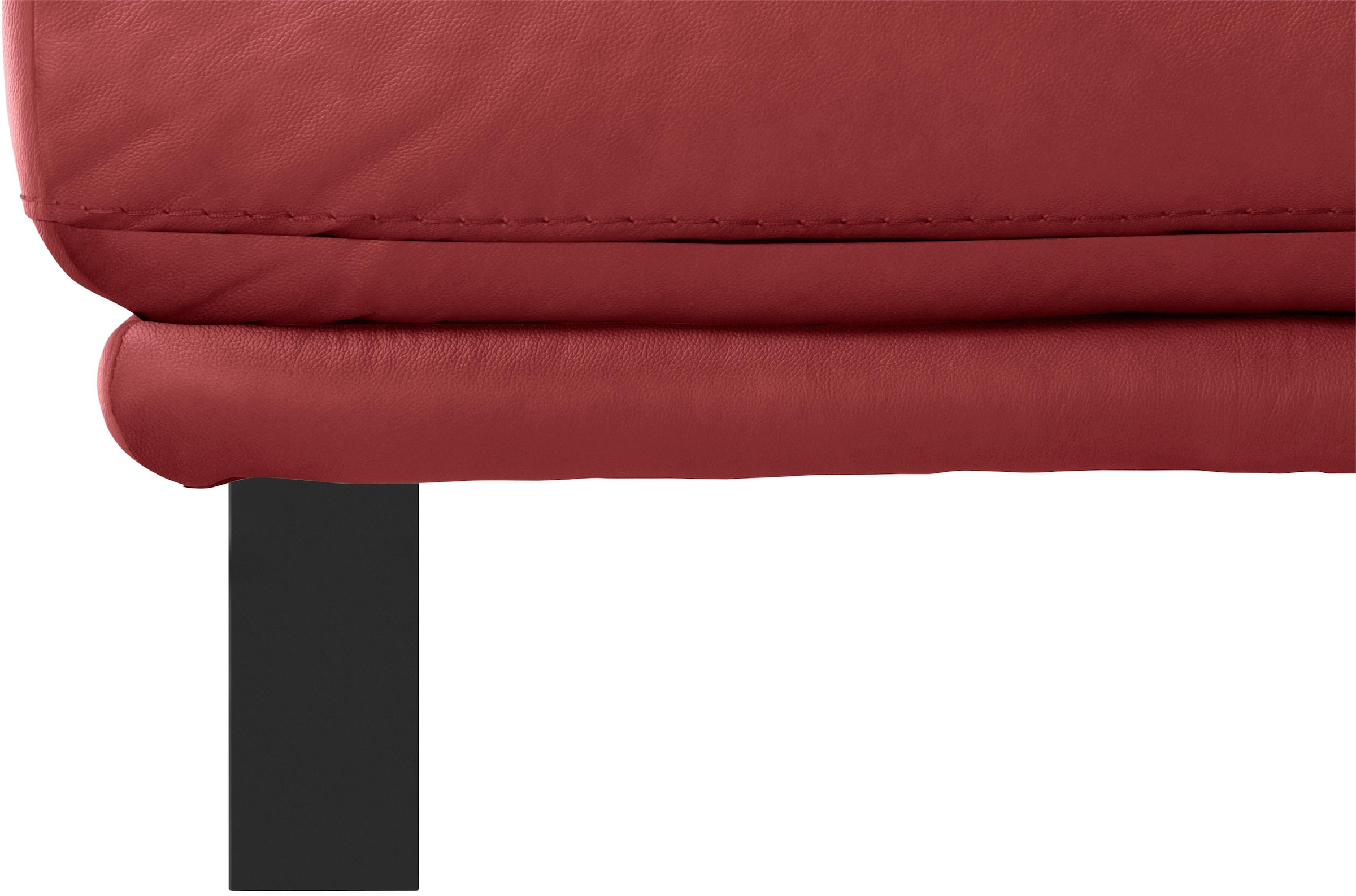 W.SCHILLIG Hocker »montanaa«, mit Metallkufen in Schwarz pulverbeschichtet, Breite 141 cm