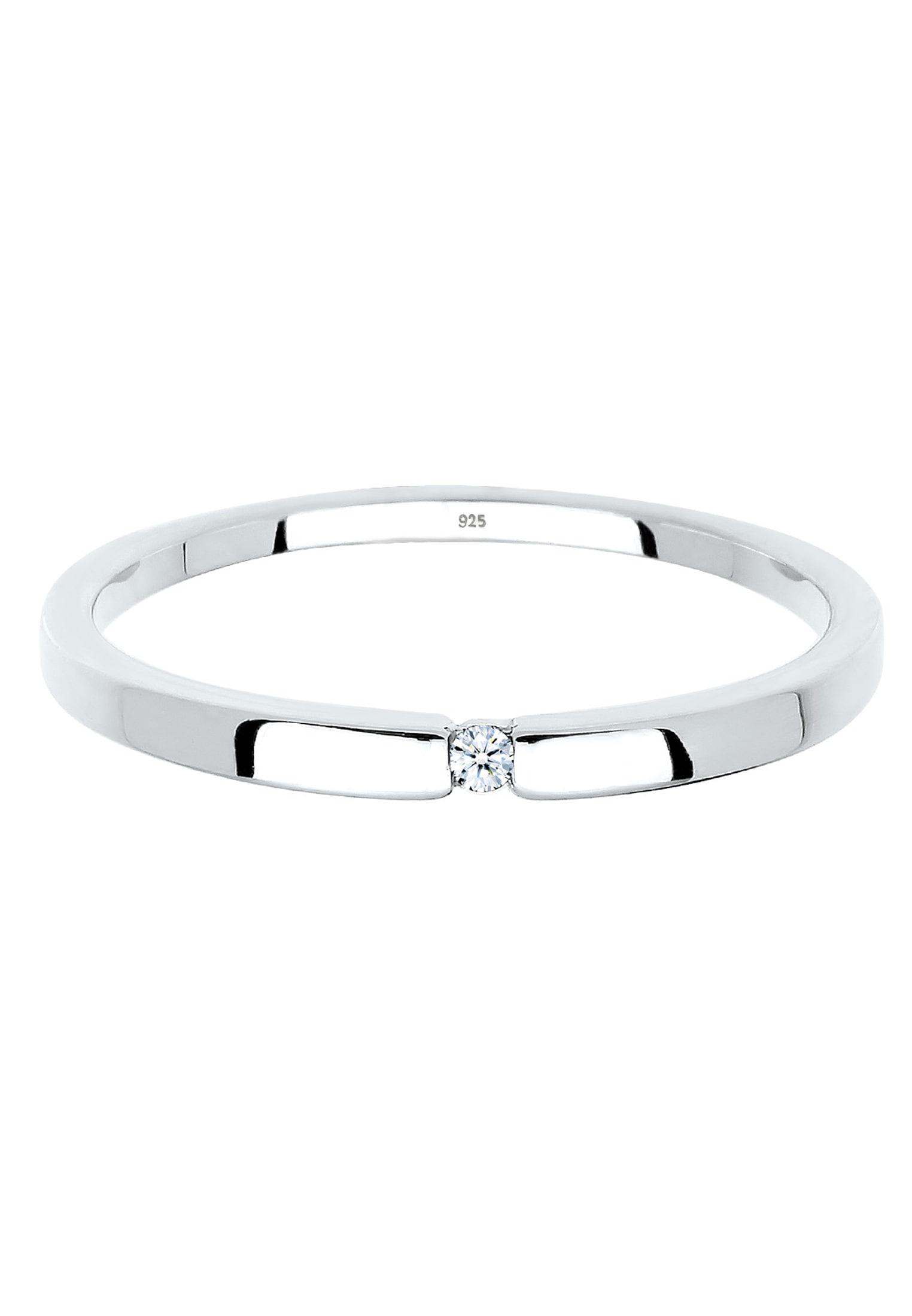 Elli DIAMONDS Verlobungsring »Ring Diamant Weiß Brillantschliff (0.015 ct) 925 Sterling Silber«