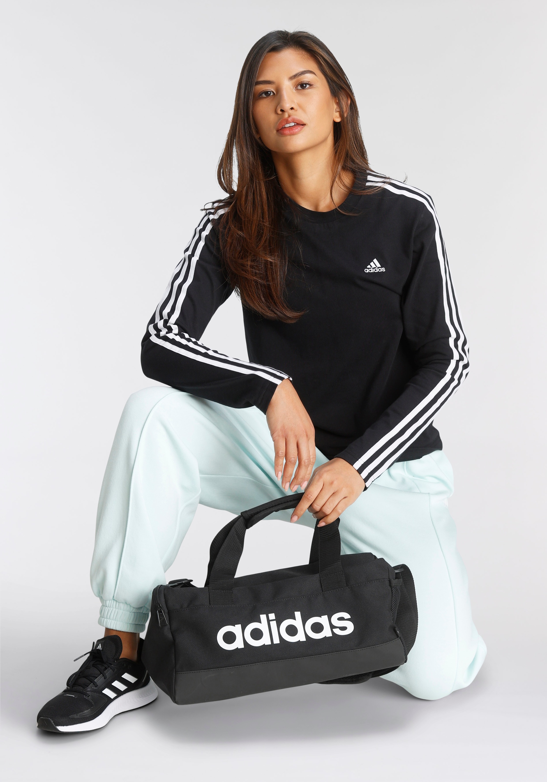 adidas Sportswear Langarmshirt »ESSENTIALS 3STREIFEN LONGSLEEVE«