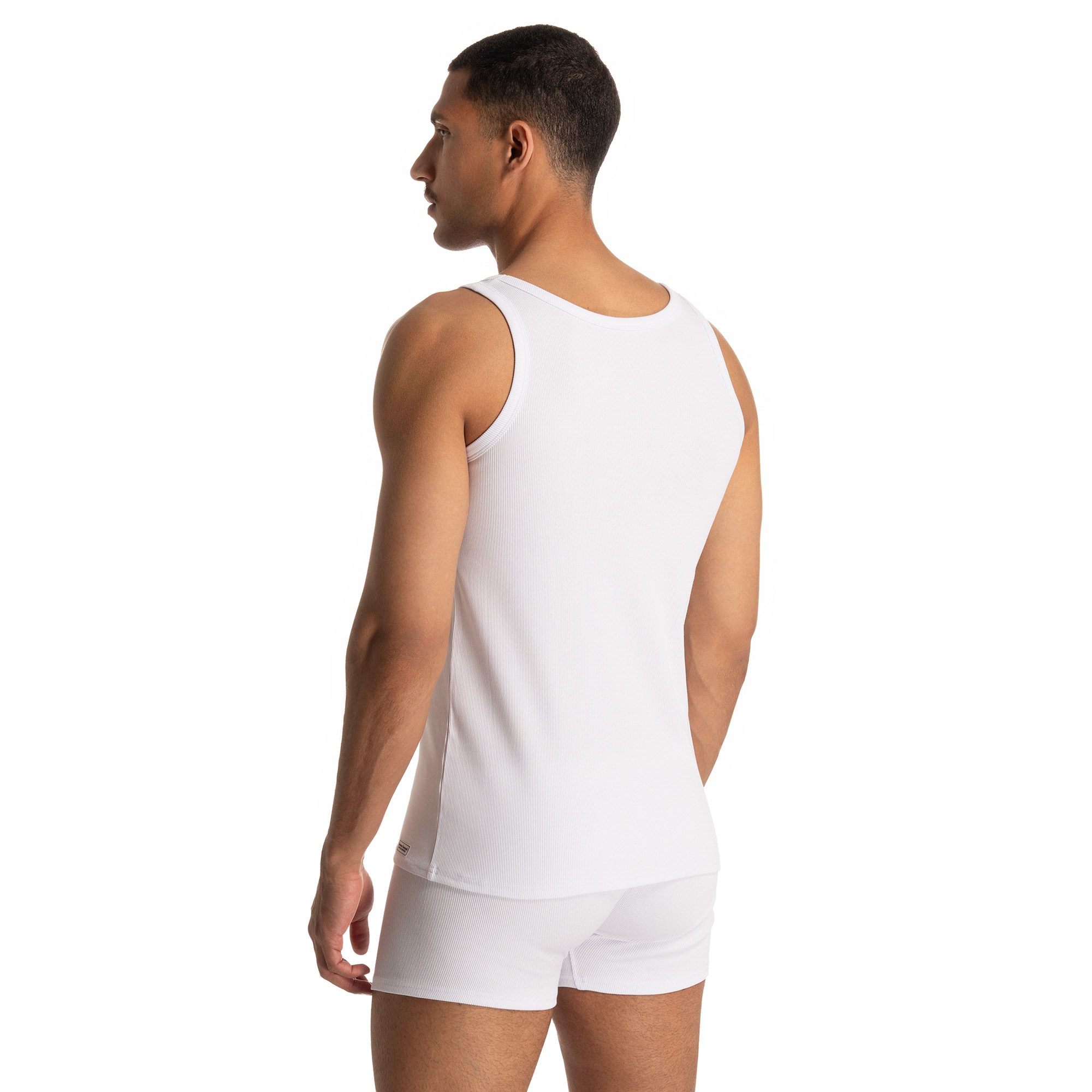 Bruno Banani T-Shirt »FINE RIB« mit Rundhalsausschnitt, Cotton-Mix, elastisch