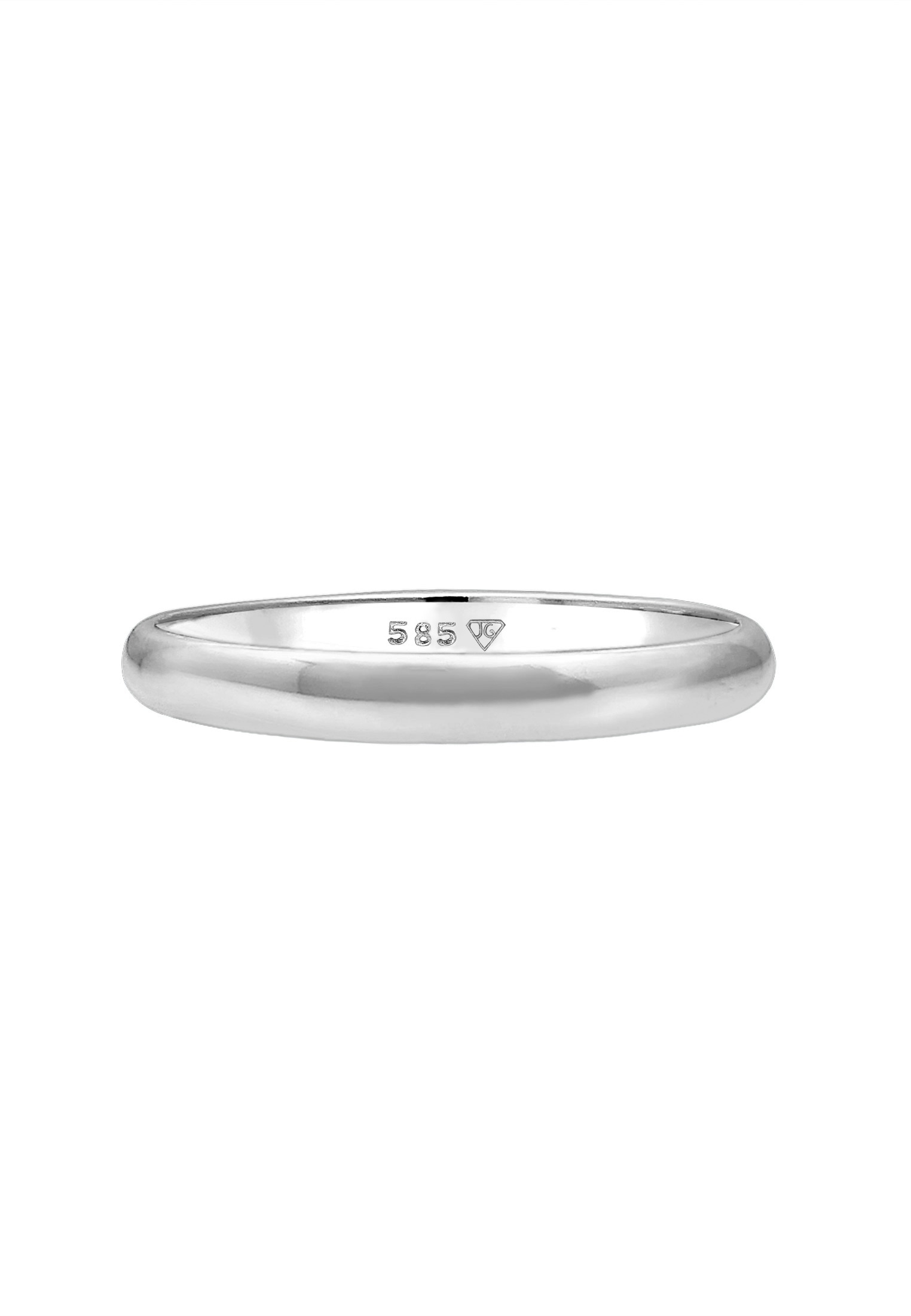 Elli Premium Partnerring »Ring Bandring Ehering 585 Weißgold«