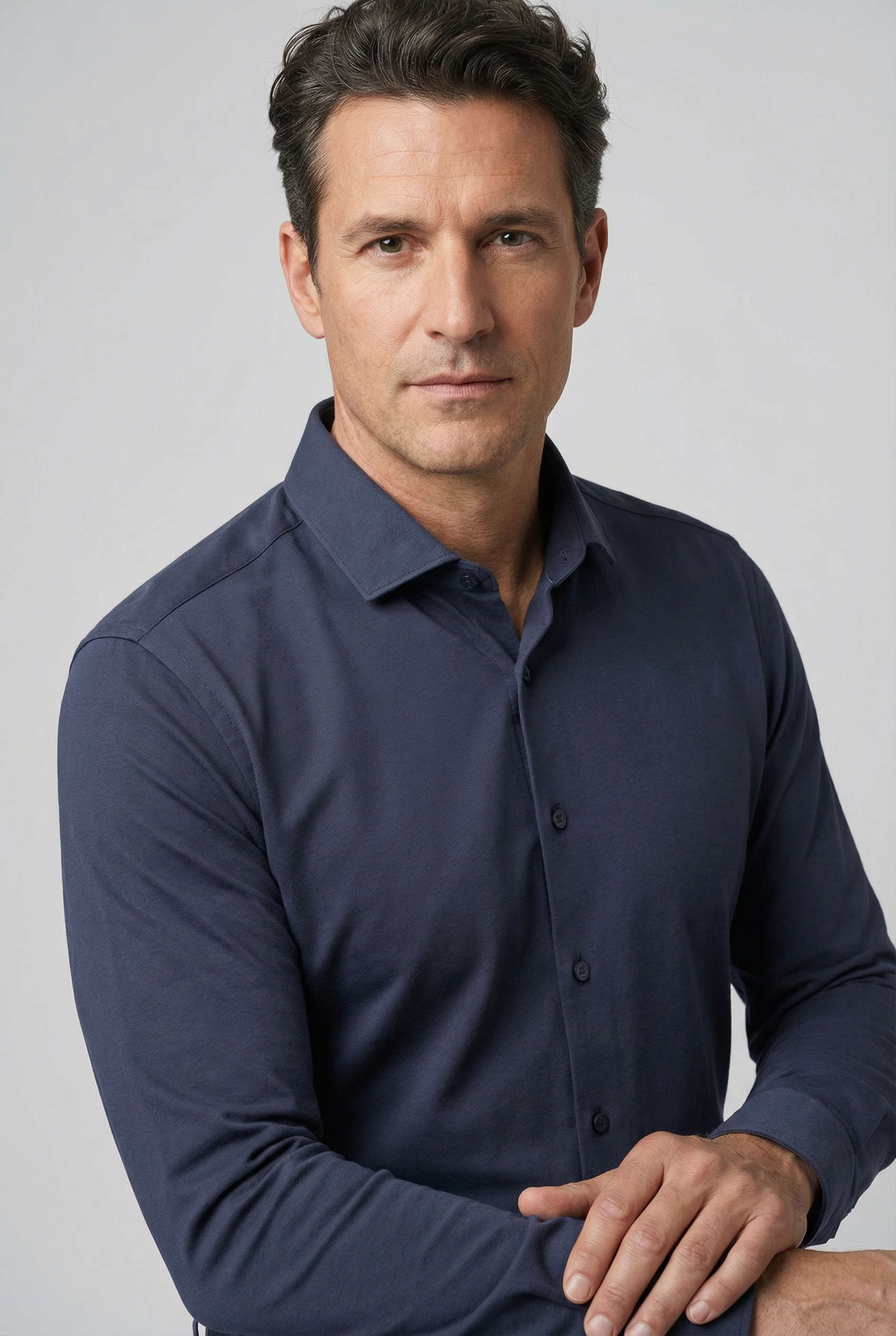 OLYMP Businesshemd »No. Six super slim« Jersey-Hemd