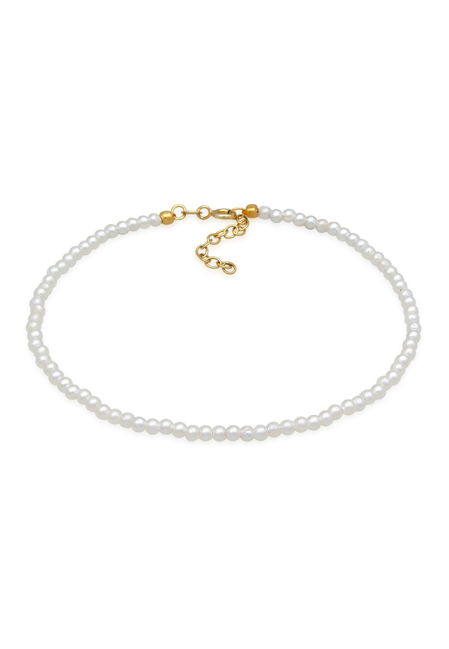 Fußkette »Fußschmuck Elli Fußschmuck Perlen Synthetisch Klassik Basic 925 Silber«