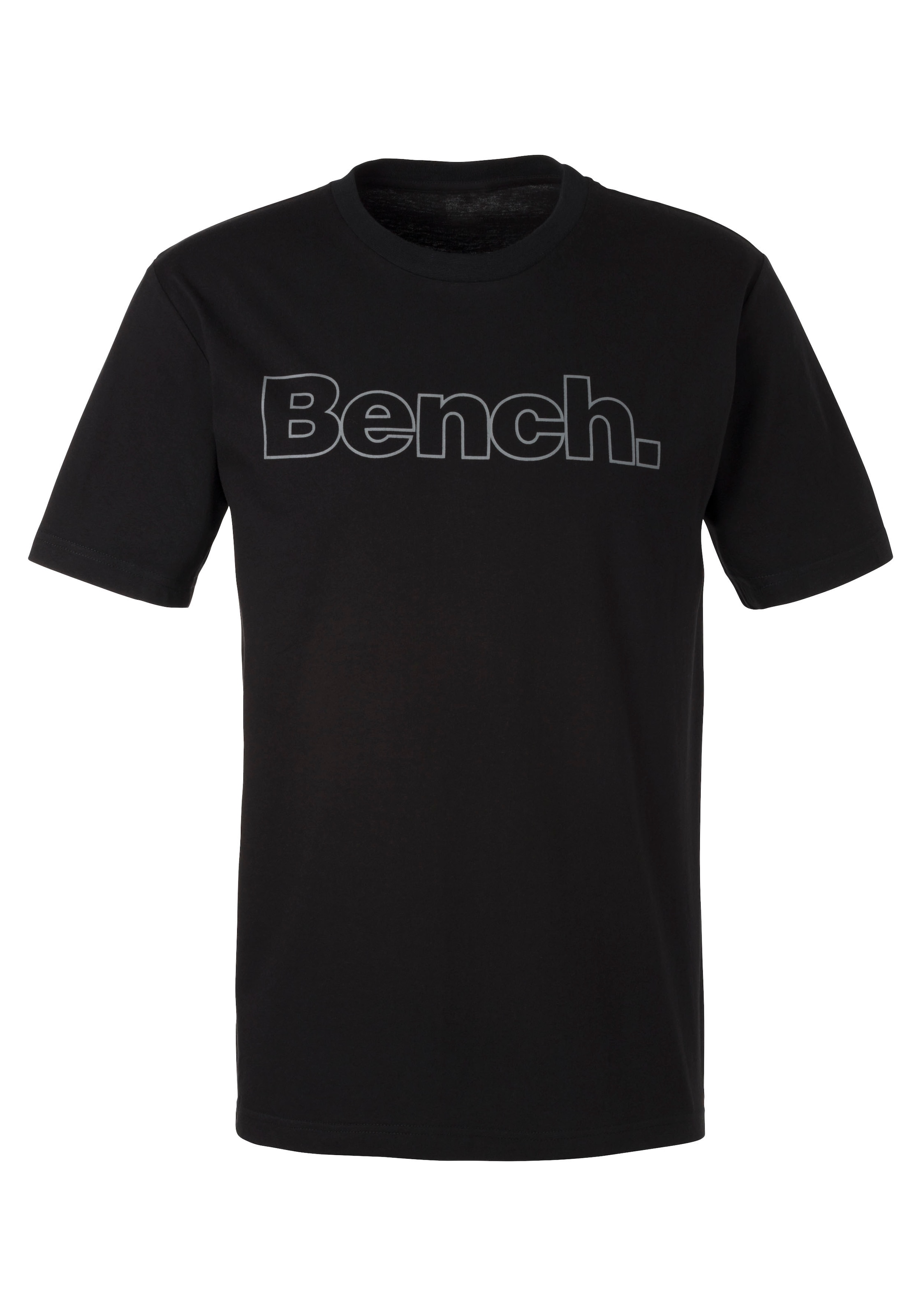 Bench. Loungewear T-Shirt, (2 tlg.), Shirt mit Logoprint, Basicshirt mit Rundhals aus reiner Baumwolle