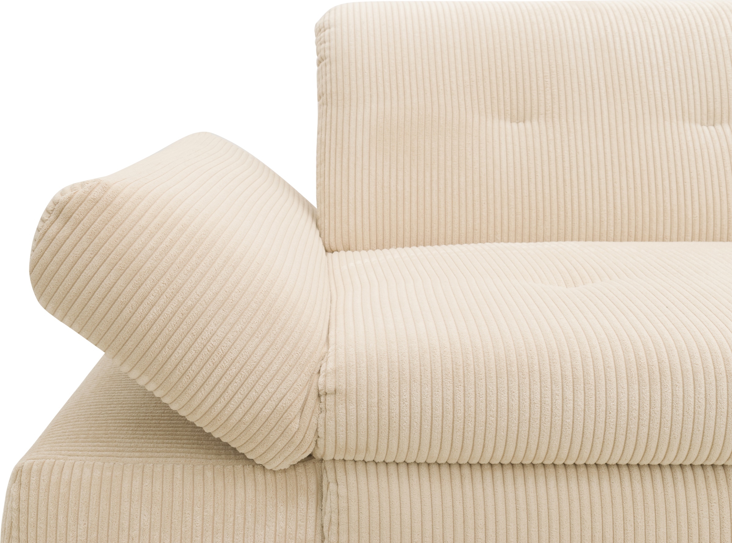 DOMO collection Ecksofa »Moric B/T/H 300/172/80 cm, auch in Cord, L-Form«, XXL-Format, wahlweise auch mit Bettfunktion und Armverstellung