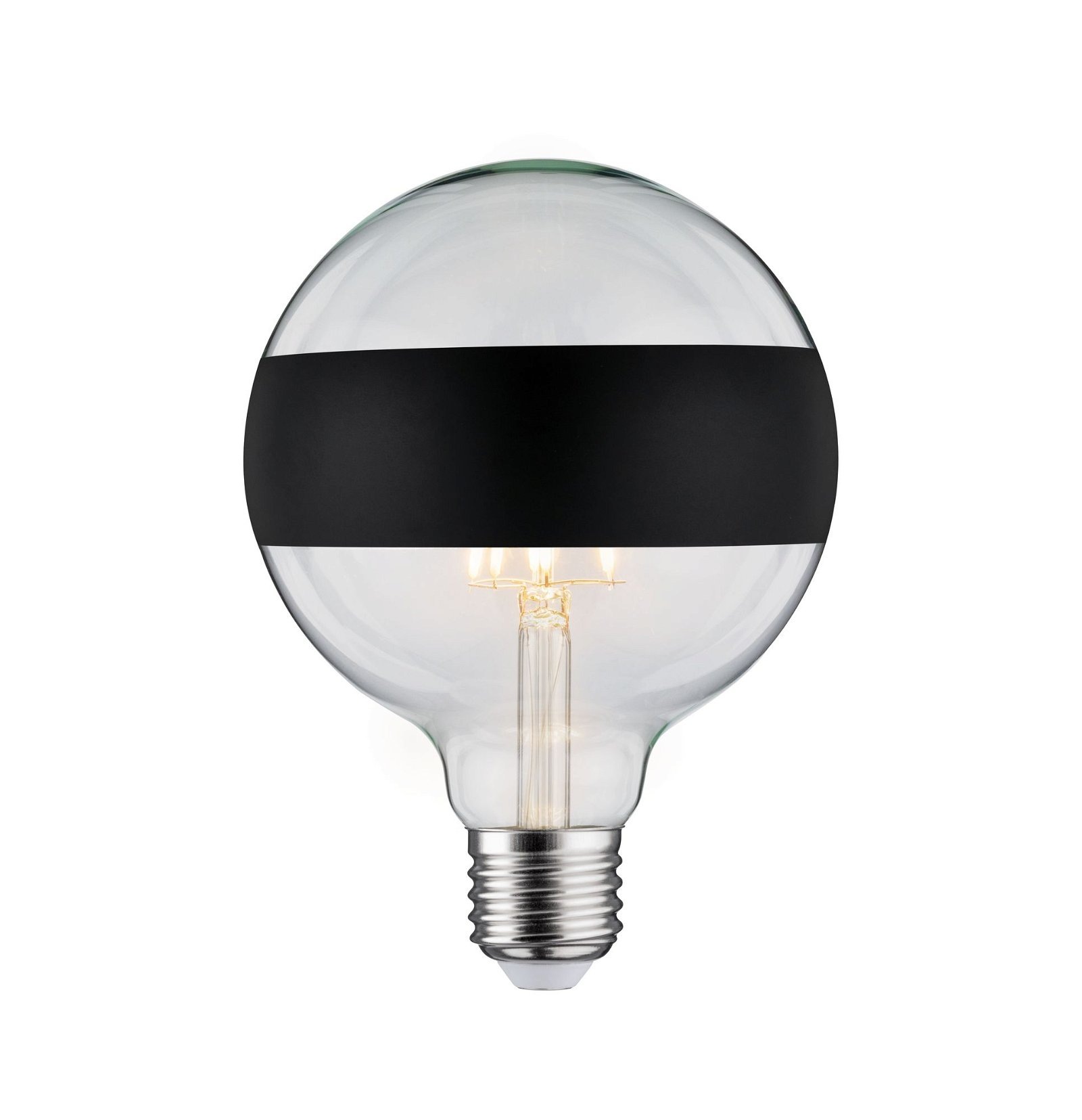 Paulmann LED-Leuchtmittel »G125 Ringspiegel 640lm 2700K 6,5W 230V schwarz matt«, 1 St., Warmweiß