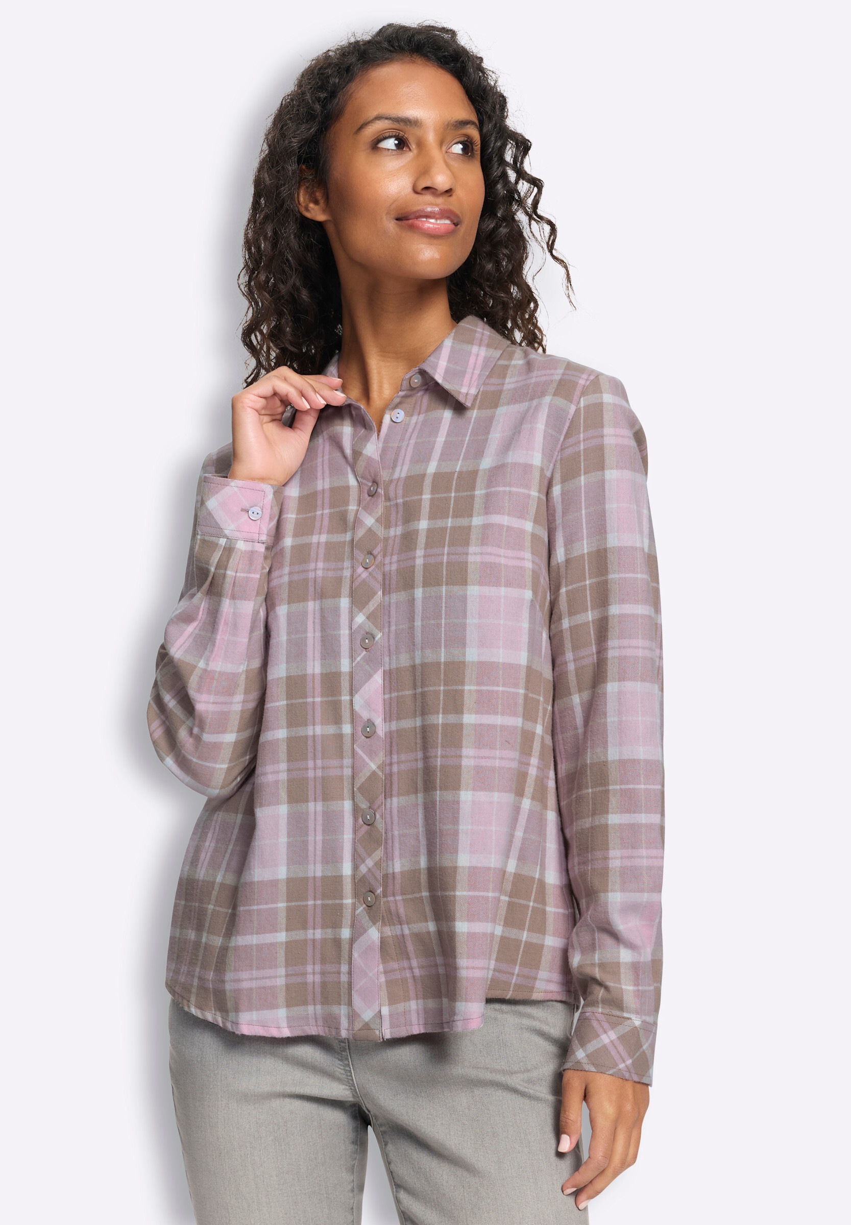 heine Hemdbluse »Karo-Bluse Flanellbluse«