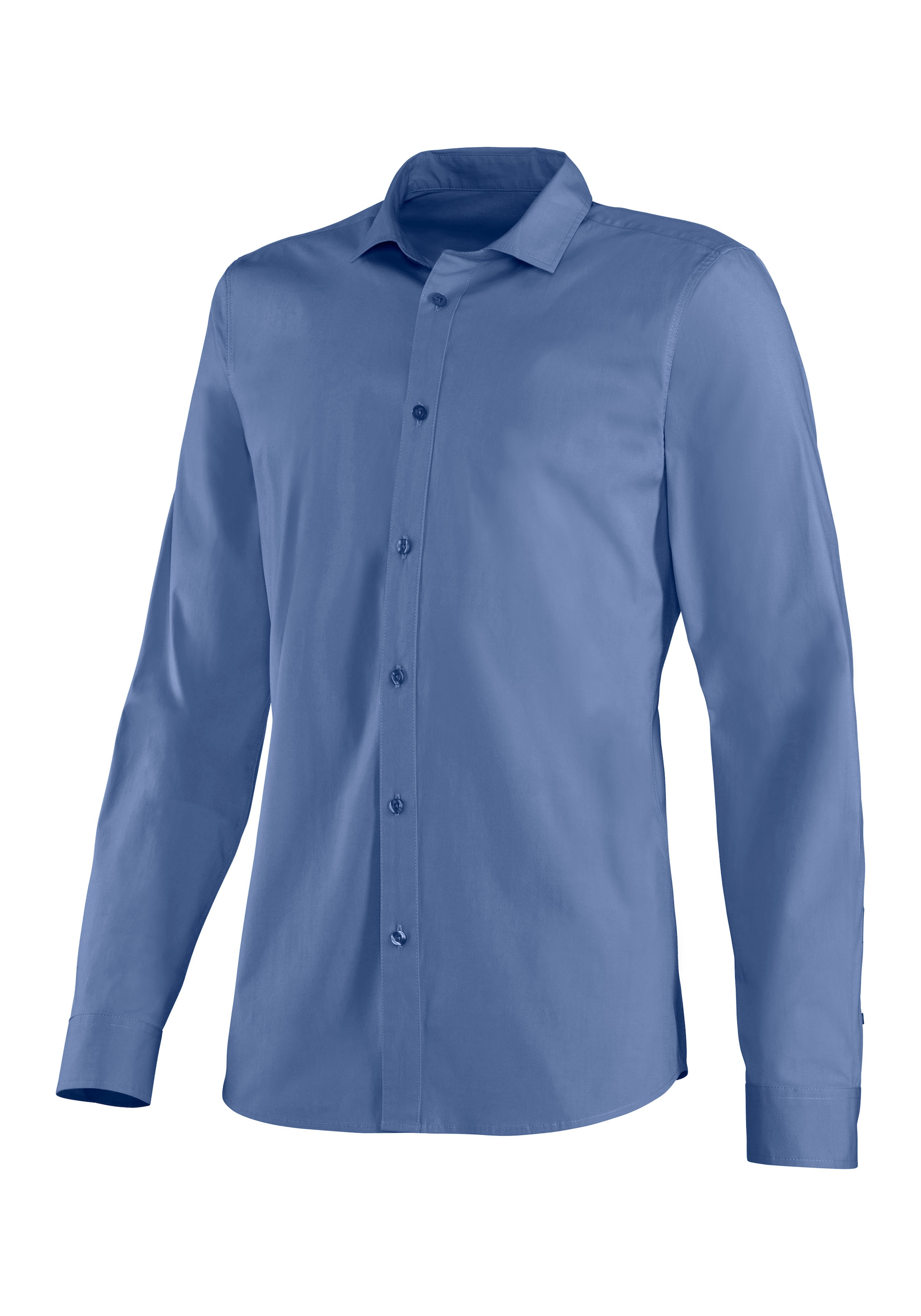 John Devin Langarmhemd »elastische Baumwollqualität« für maximale Bewegungsfreiheit durch Stretch