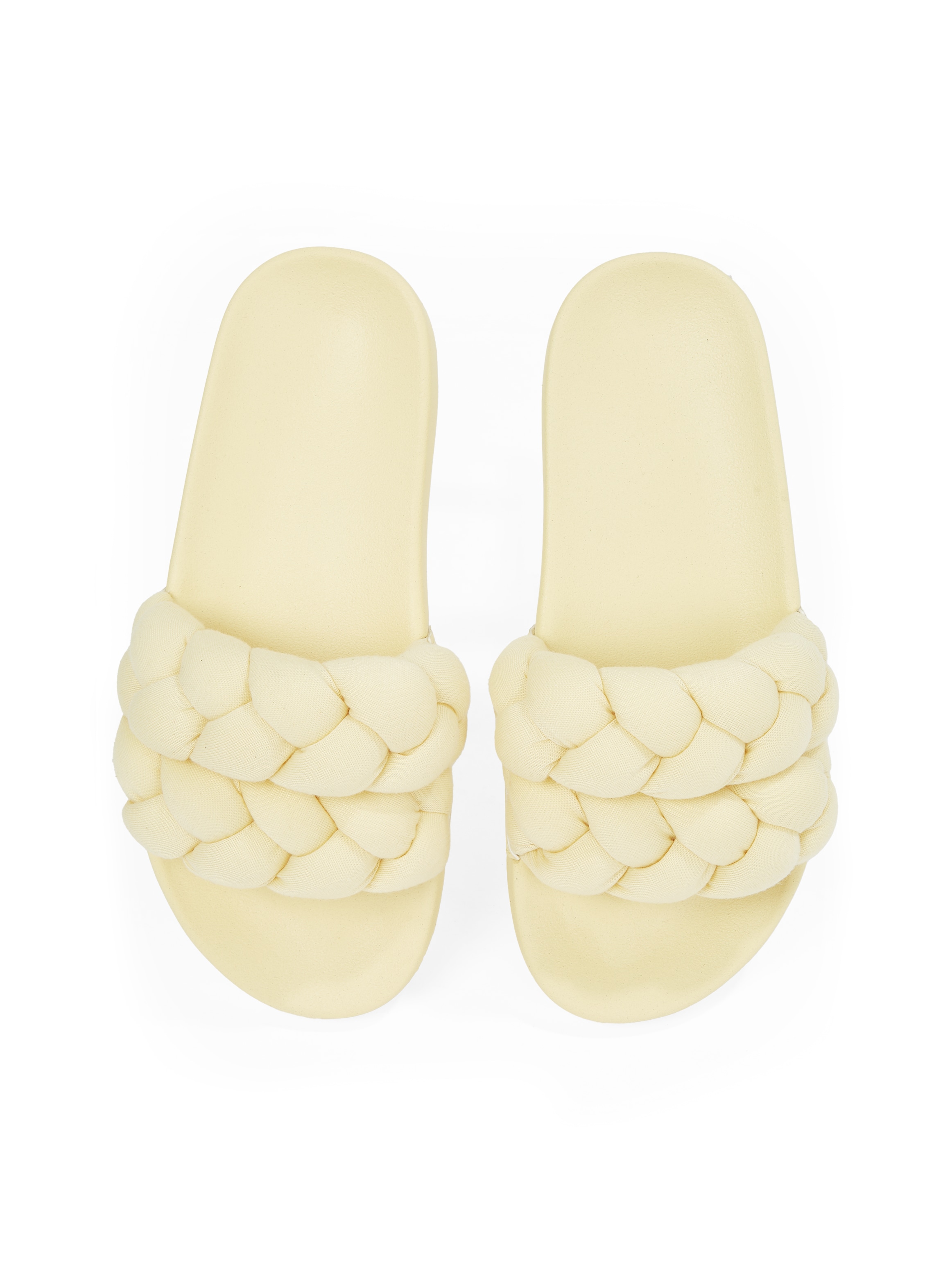 Tommy Jeans Pantolette »TJW BRAIDED SLIDE«, Sommerschuh, Flats, Schlupfschuh, geflochtene, wattierte Bandage