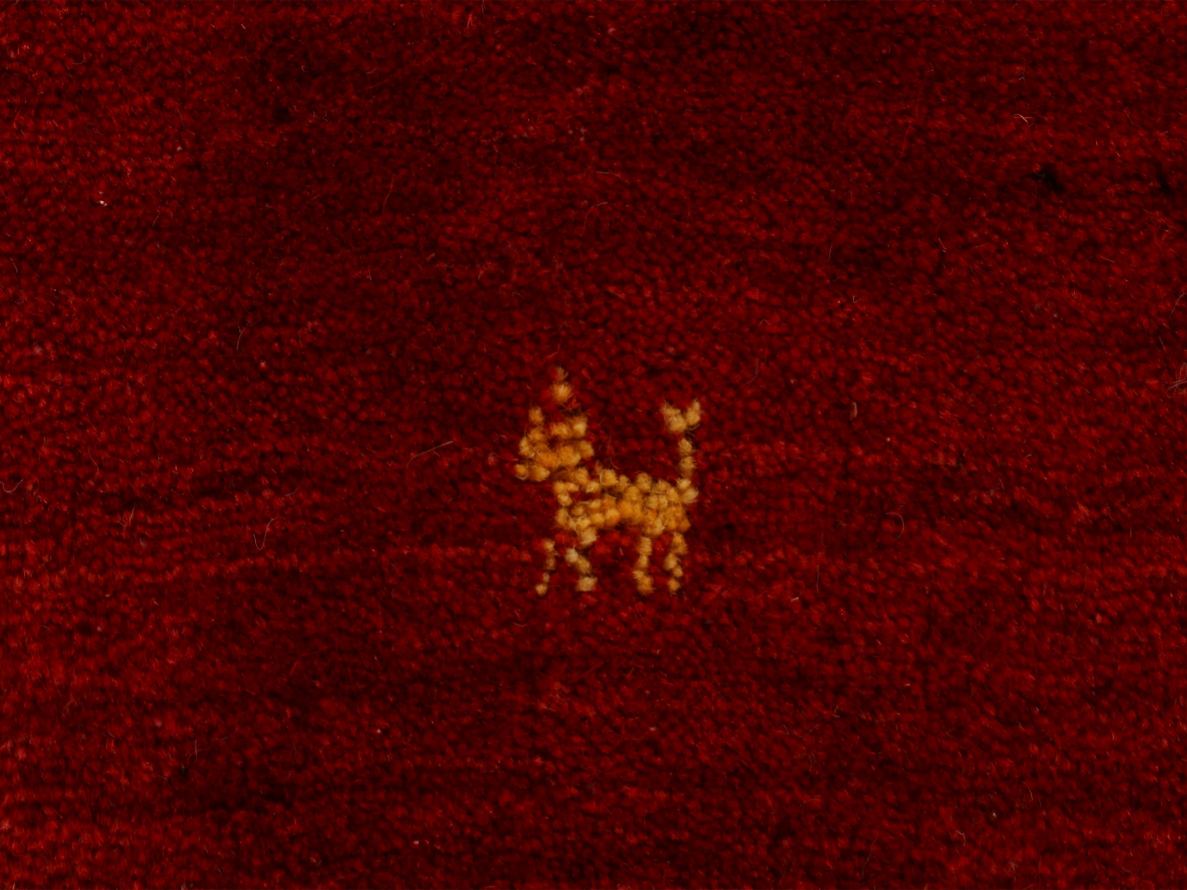carpetfine Wollteppich »Gabbeh Uni, auch als Läufer und Rund erhältlich«, rechteckig, 15 mm Höhe, reine Wolle, handgewebt, Gabbeh Loom Tiermotiv, große Farbauswahl