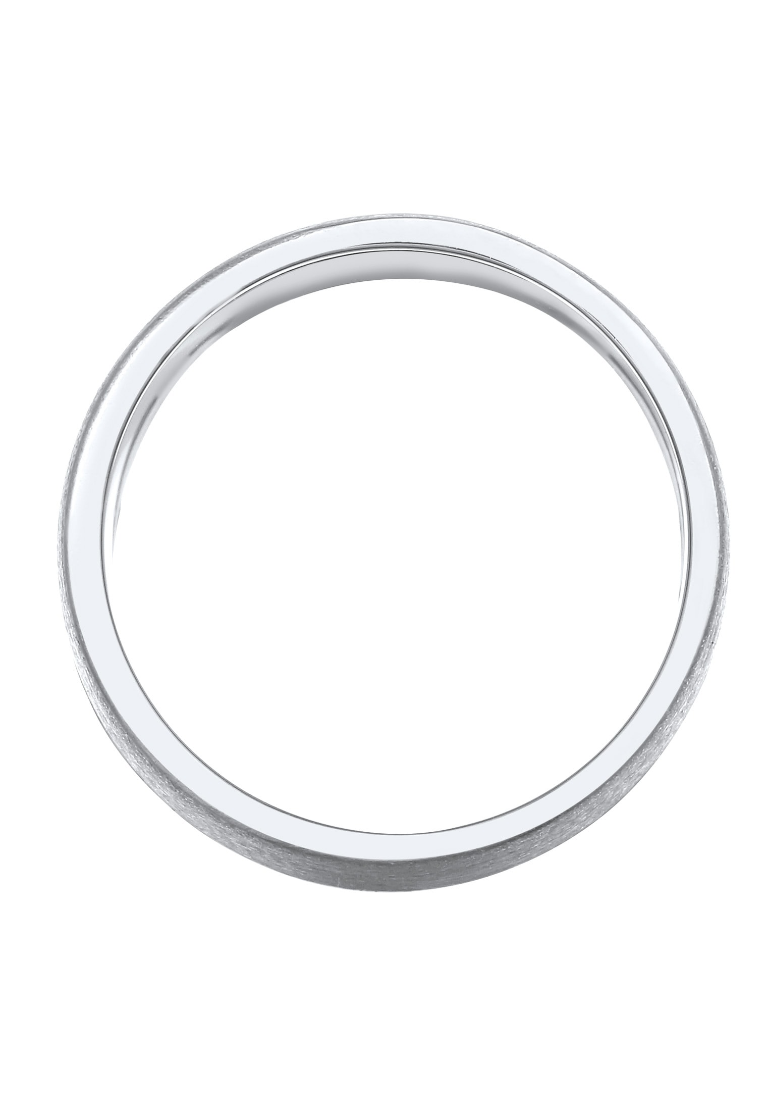 Elli Silberring »Ring Bandring Breit Matt Gebürstet Basic 925 Silber«