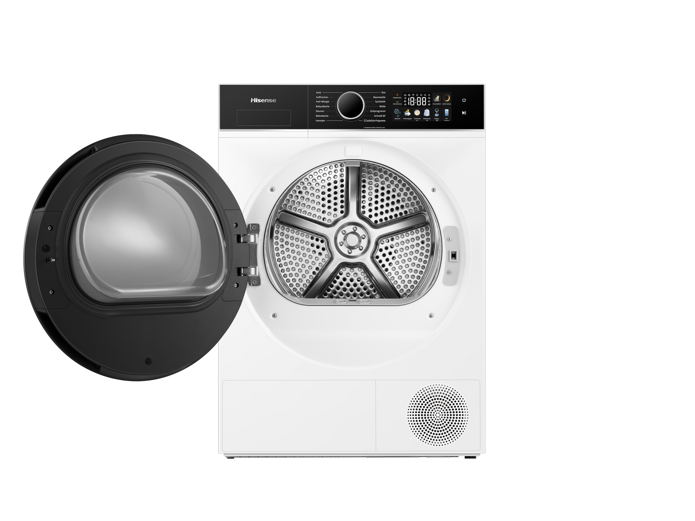Hisense Wärmepumpentrockner »DH3I802BWCD« 3i Serie Farb-Display, Smart Assist