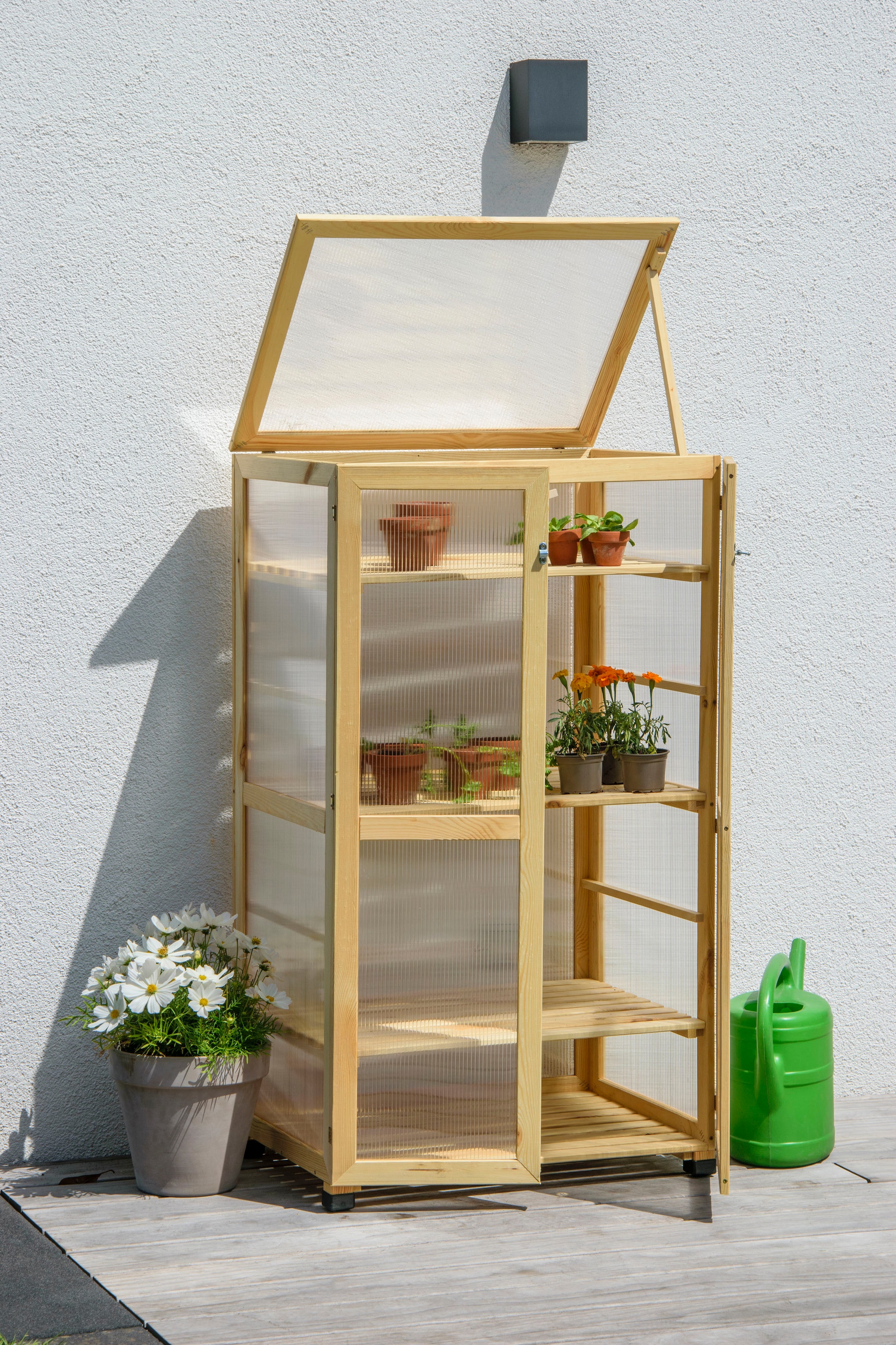 dobar Anzuchttopf »Dome«, großer Anzuchtschrank aus FSC®-zertifiziertem Kiefernholz