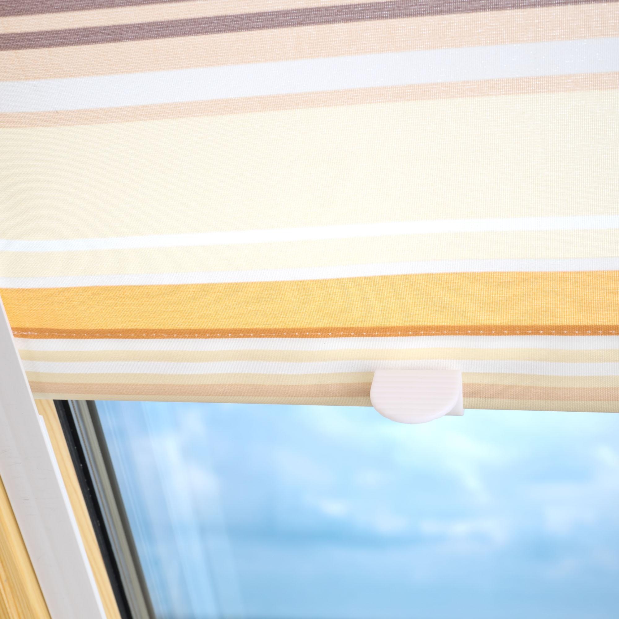 Liedeco Dachfensterrollo »Dekor«, Lichtschutz, in Führungsschienen, Dachfensterrollo Dekor