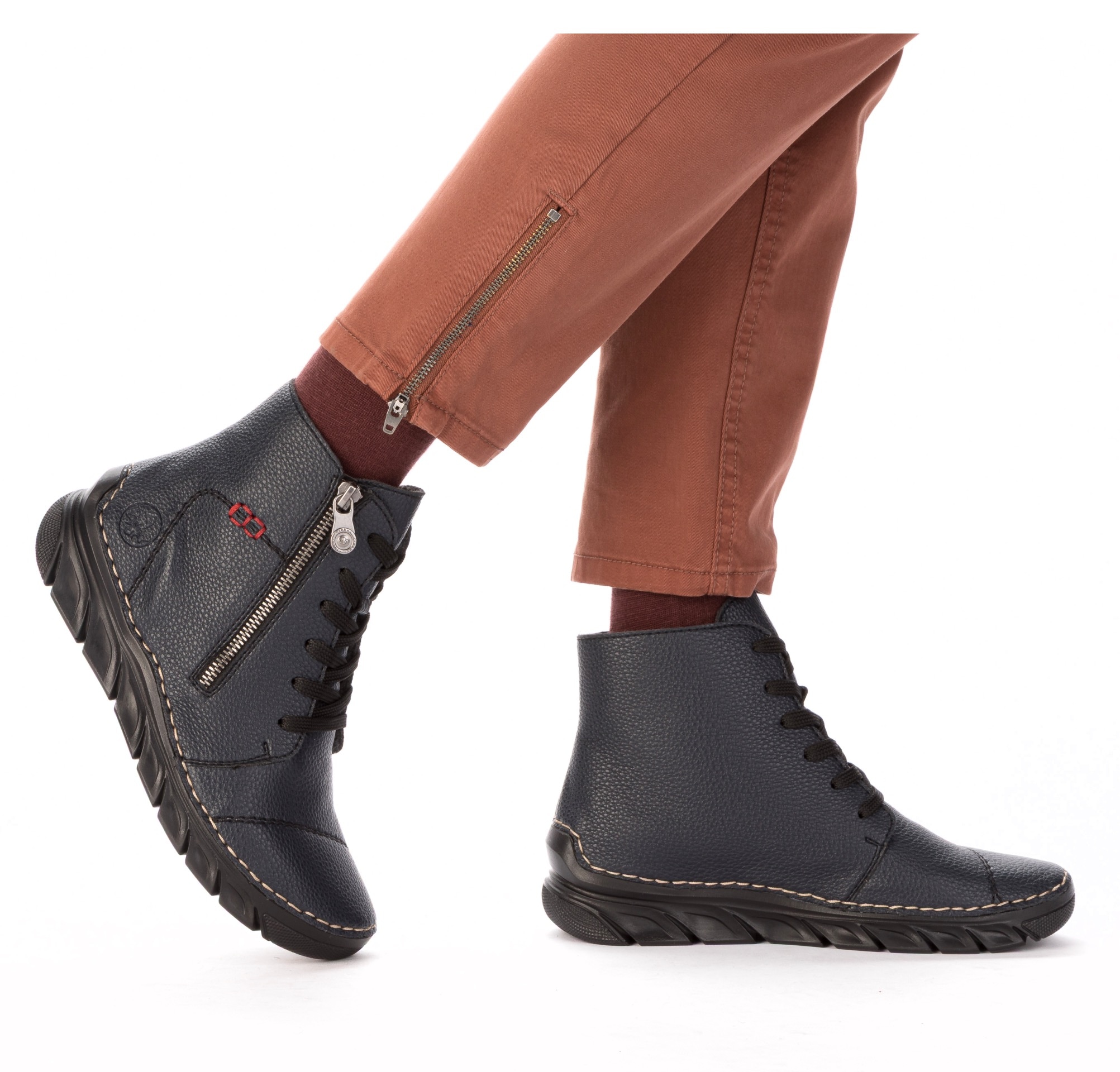 Rieker Schnürboots  Schnürstiefelette, Casual-Boots mit weicher Innensohle