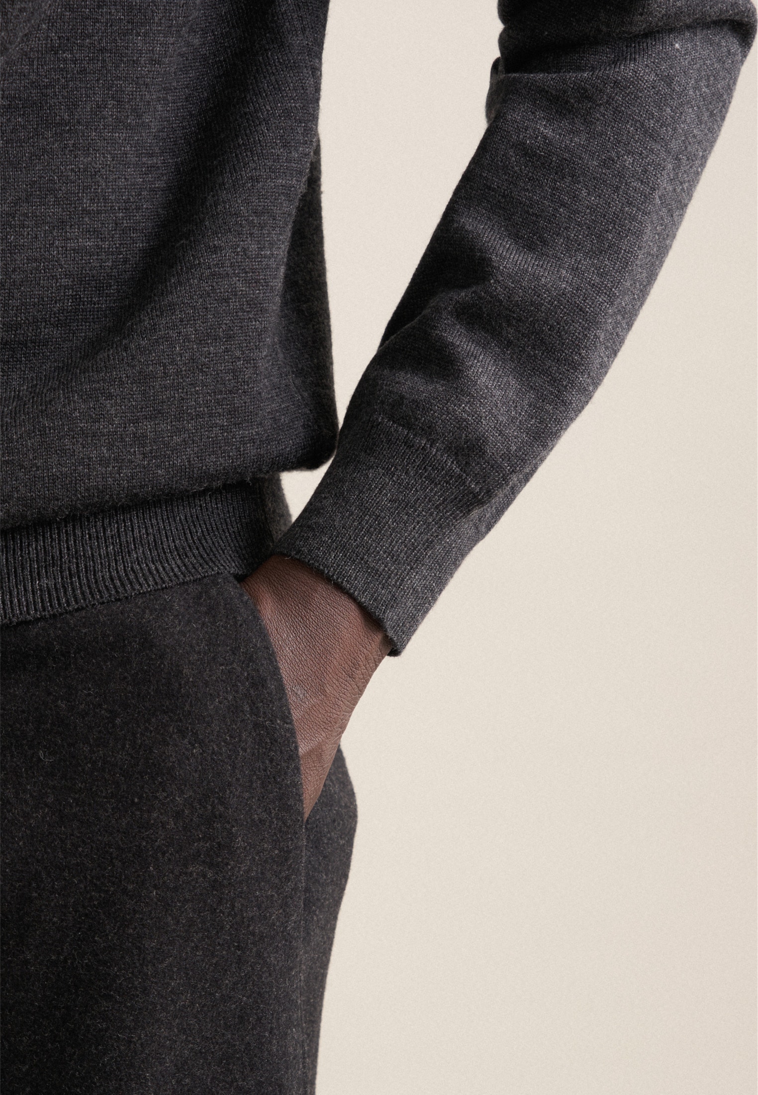 seidensticker Stehkragenpullover »Schwarze Rose« Quarter Zip Uni