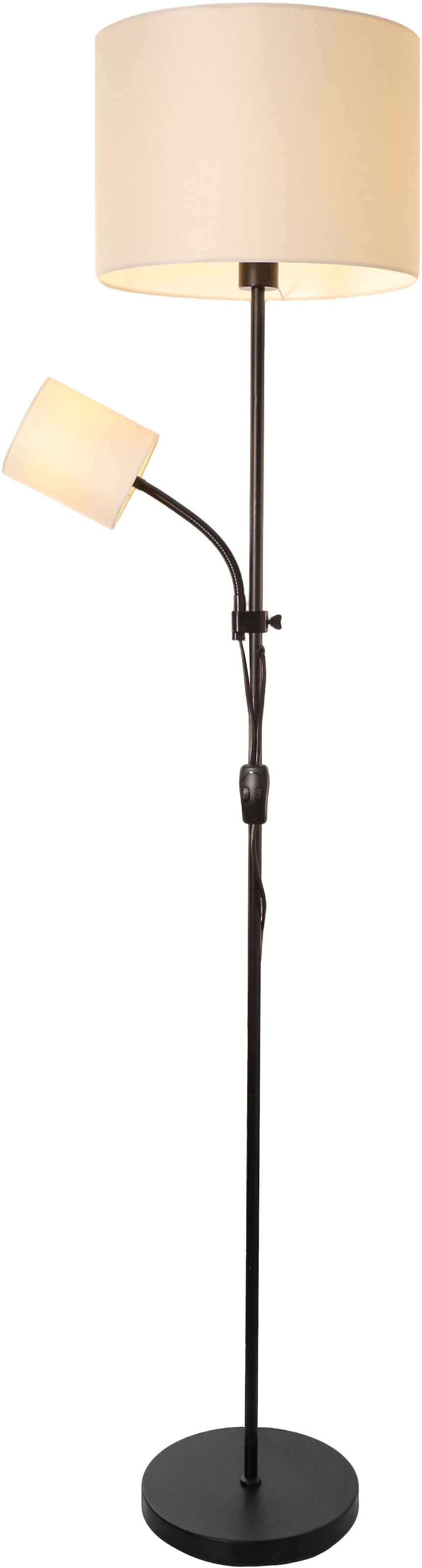 OTTO home Stehlampe »Avveline« E27 1 Stk. Stehlampe mit Leseleuchte 160 cm hoch