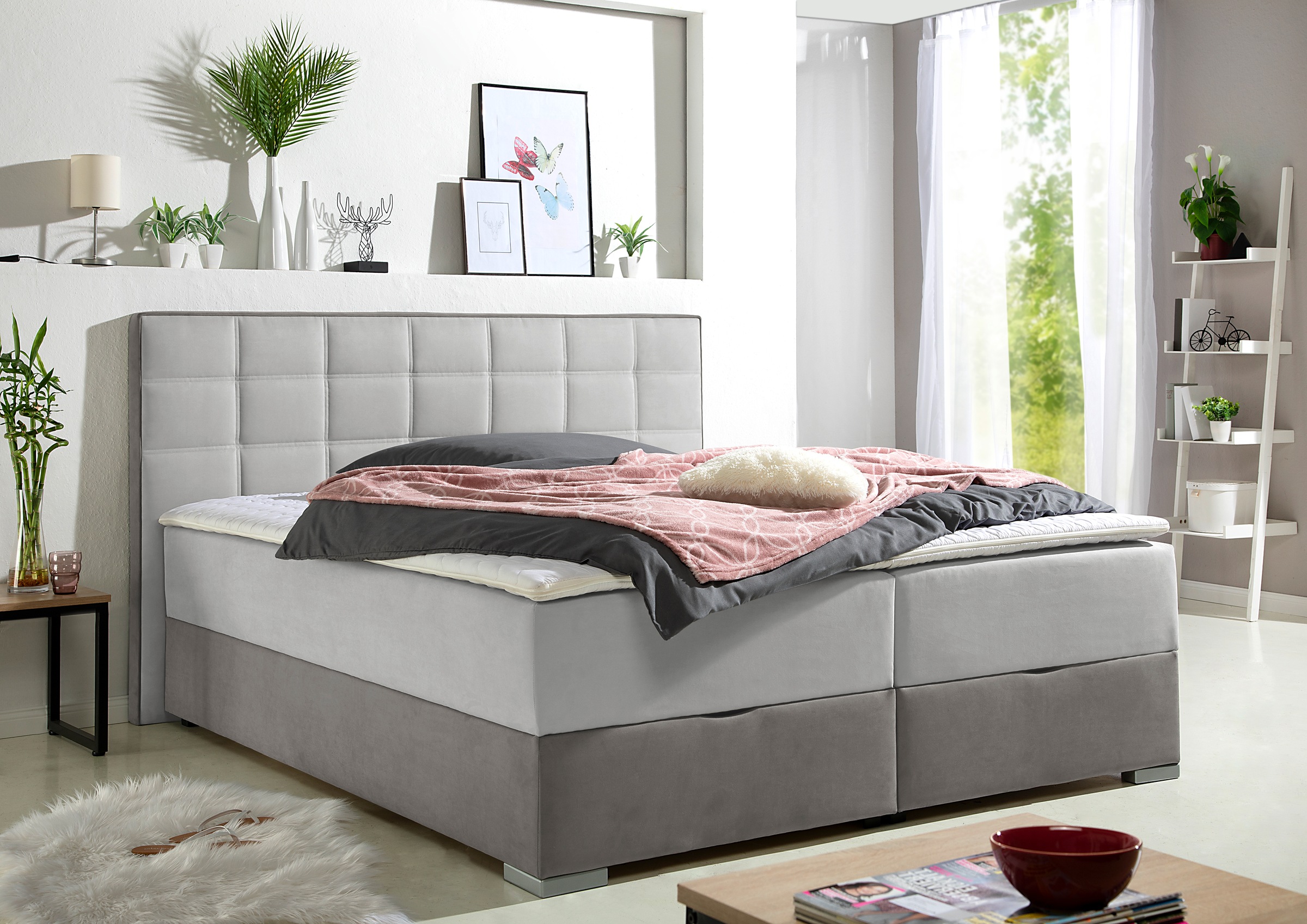 Maintal Boxspringbett, mit Bettkasten und Topper