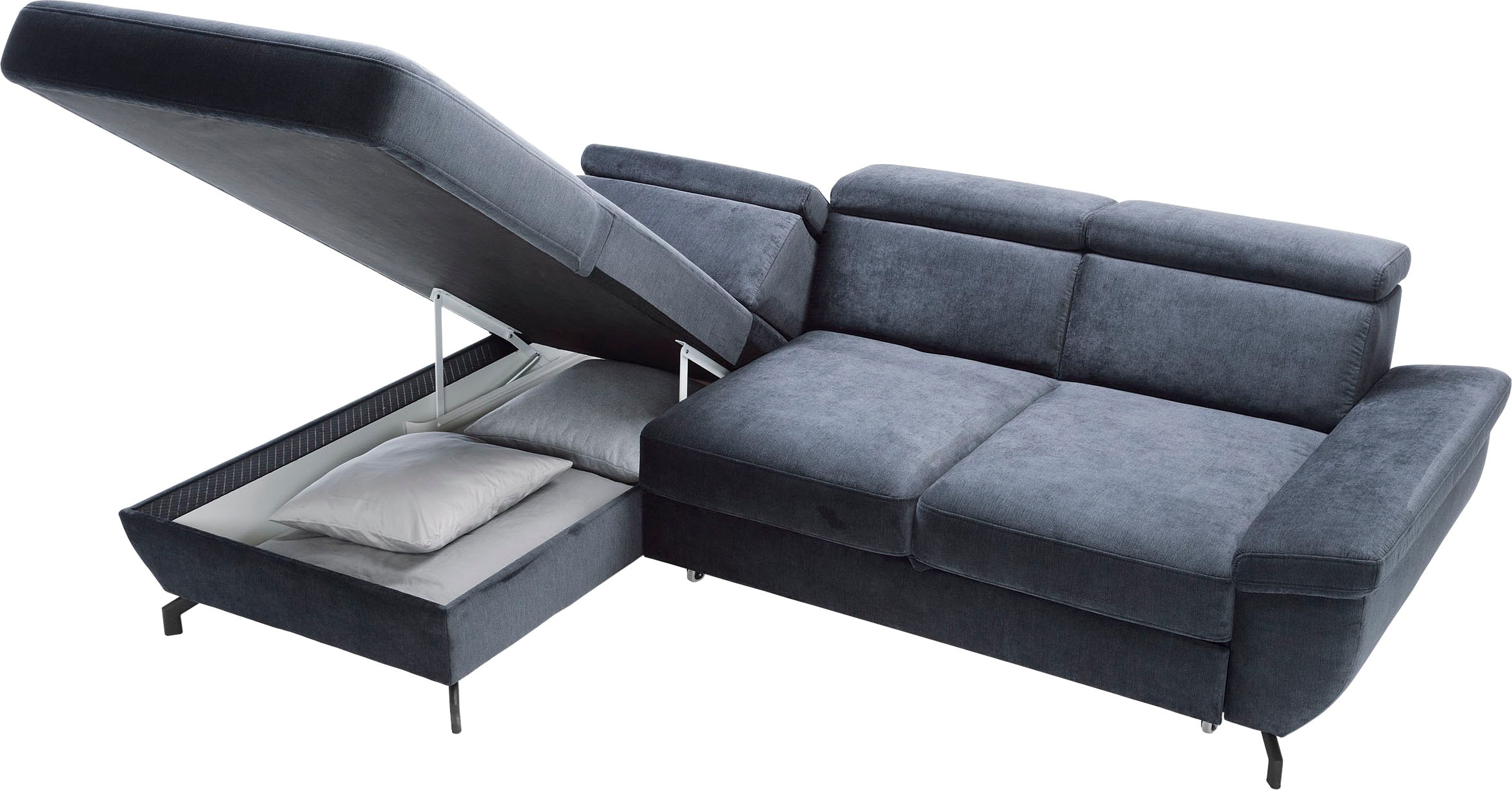 TRENDMANUFAKTUR Ecksofa »Rima, multifunktionales Sofa, L-Form,«, mit Bettfunktion, Bettkasten, Kopf- und Sitztiefenverstellung