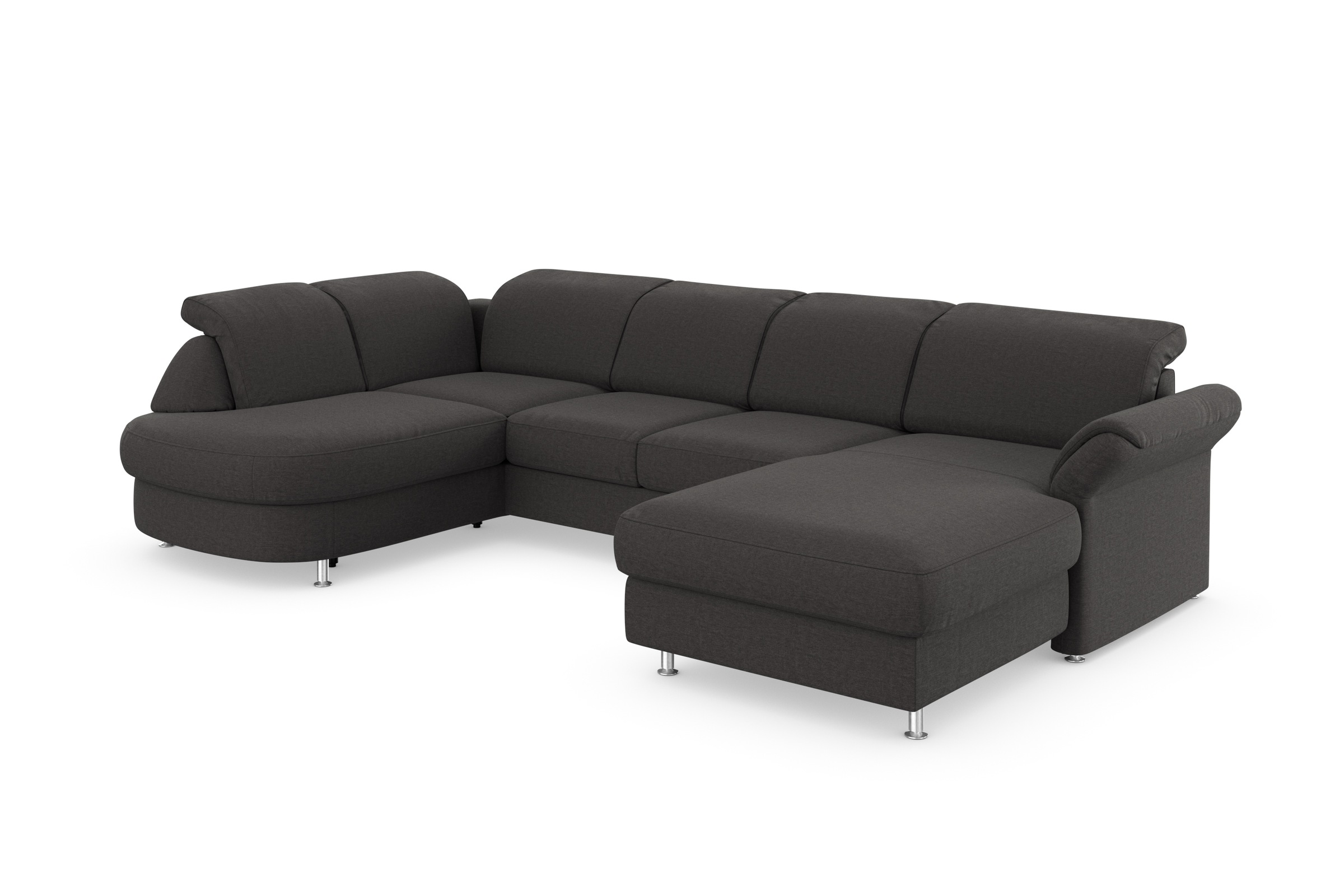 sit&more Wohnlandschaft »Apulia U-Form« wahlweise Bettfunktion, Bettkasten und Kopf- und Armteilverstellung