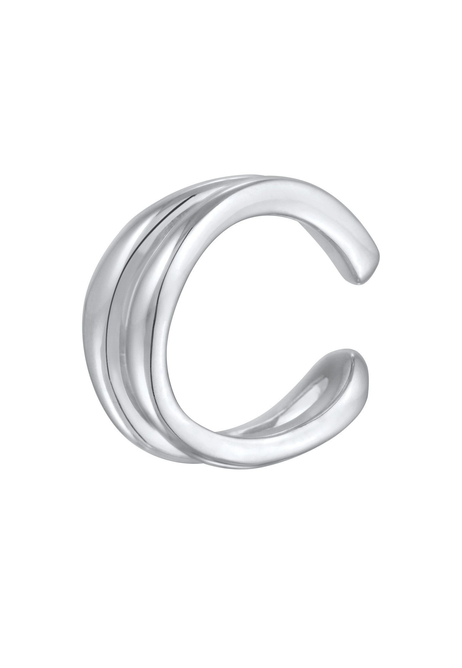 Elli Premium Paar Ohrklemmen »Ohrringe Earcuff Single Ohrklemme Organic Design 925 Silber«