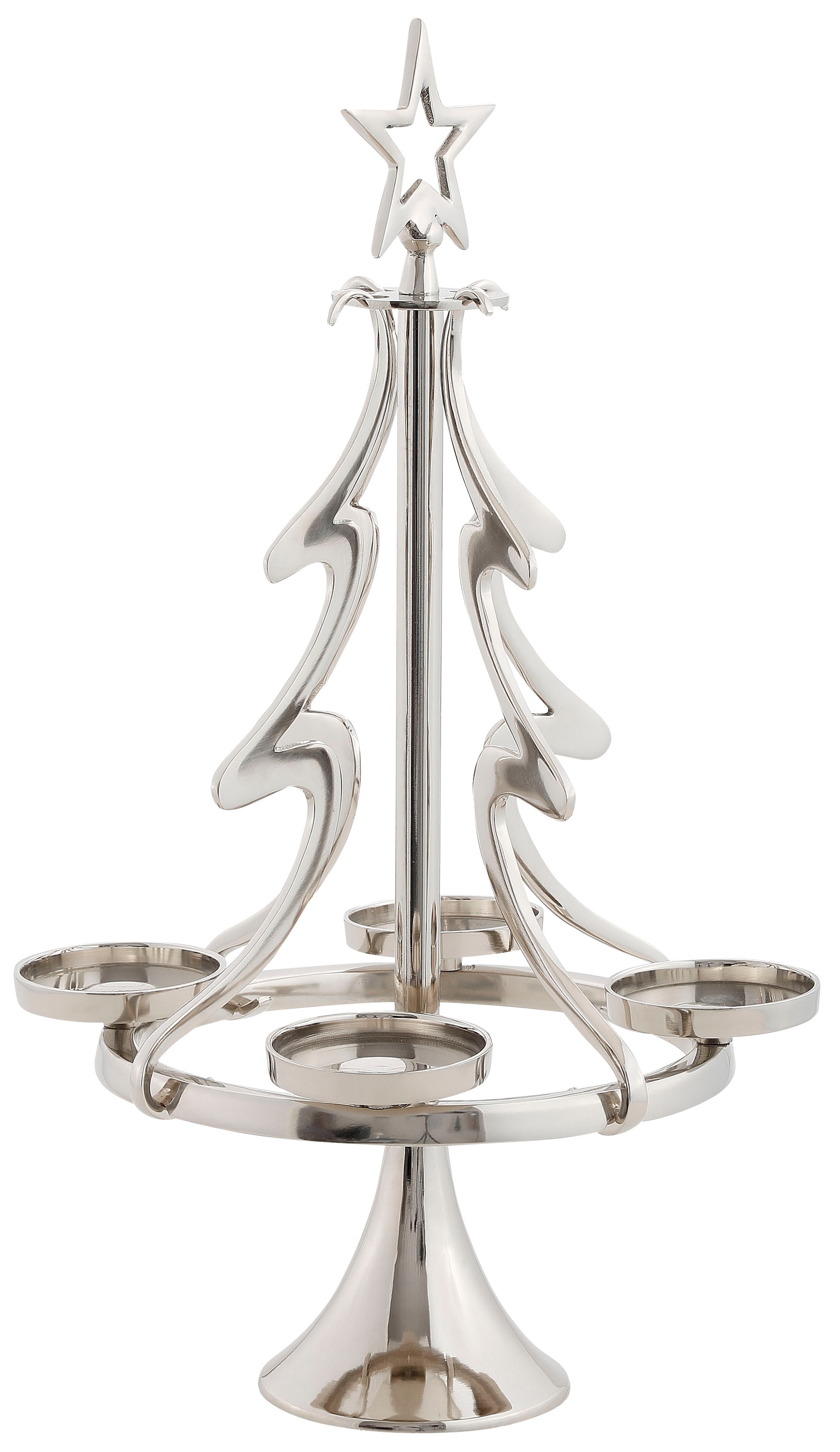 St.), im home aus (1 my »Jason, Weihnachtsdeko«, Aluminium Design, Adventsleuchter Tannenbaum besonderen Kerzenhalter