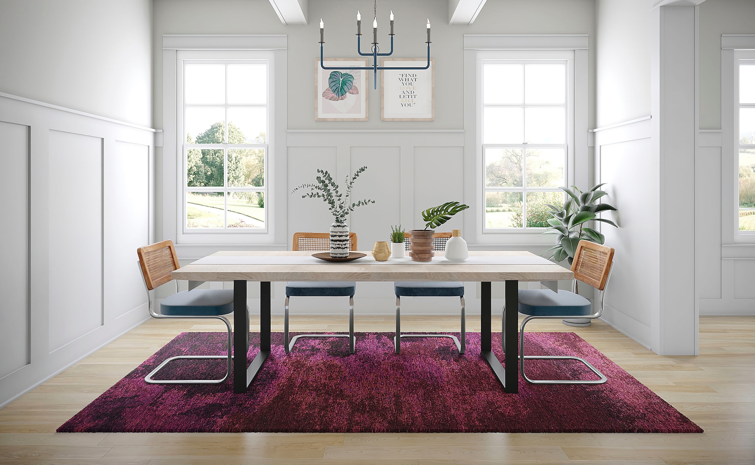 THEKO Teppich »Kapstadt Cloud«, rechteckig, 5 mm Höhe, Flachgewebe, ideal im Wohnzimmer & Schlafzimmer