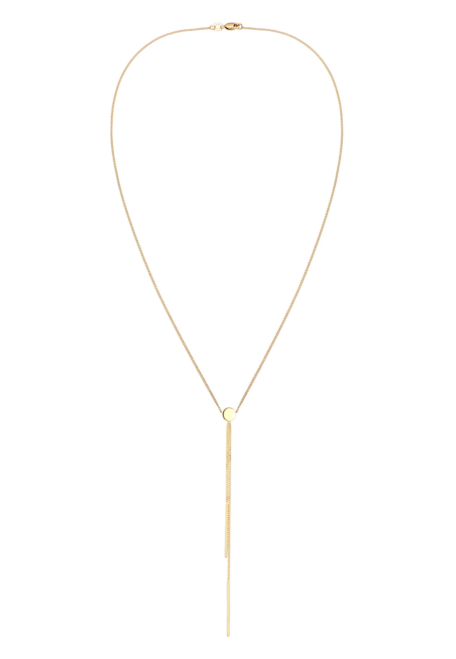 Elli Premium Y-Kette »Halskette Y-Kette Panzerkette Klassik 375 Gelbgold«