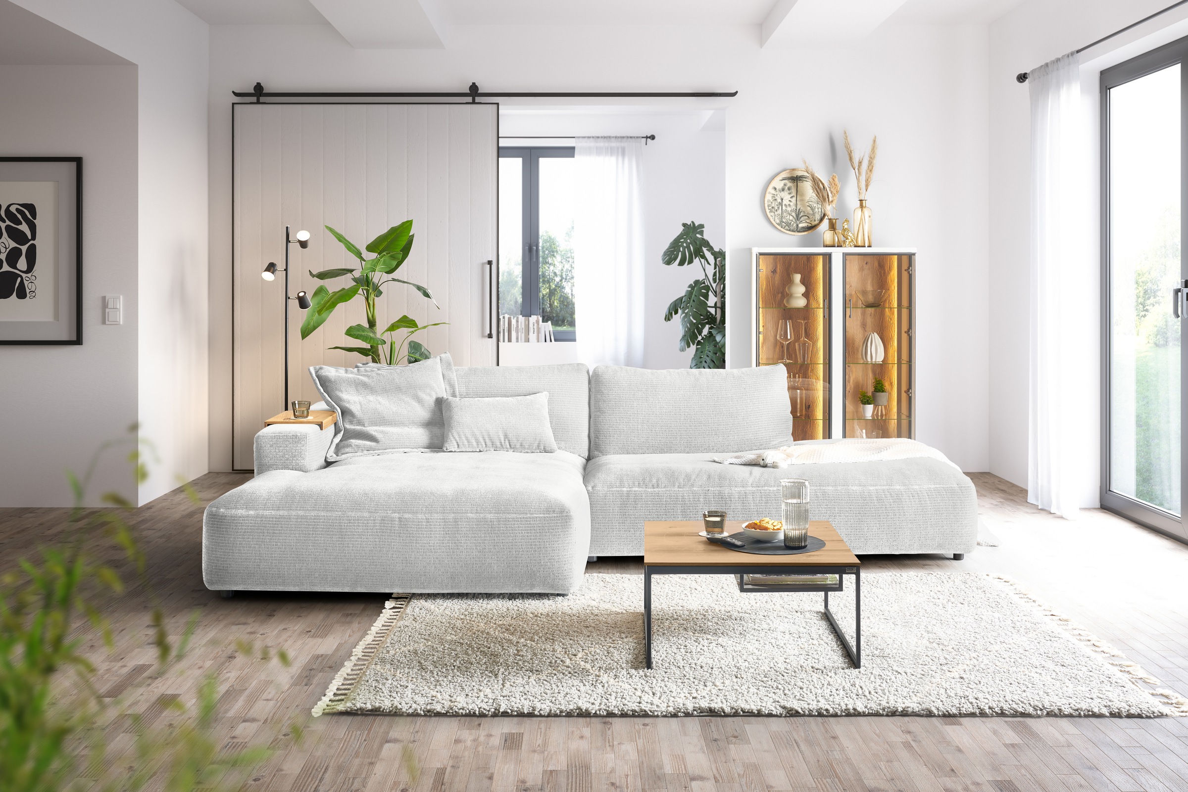 Musterring Ecksofa »Lucia«, verschiedene Farben, großer Longchair mit Armlehne, B330 x T190 cm