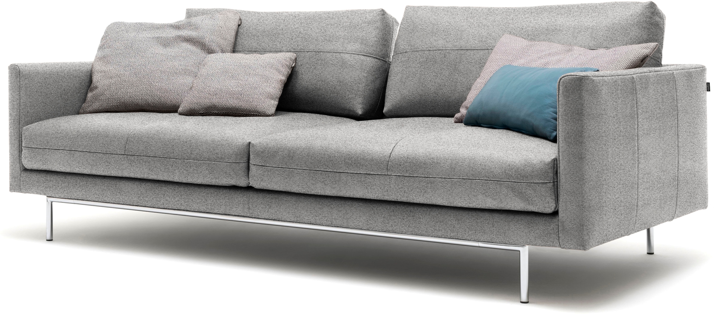 Creation BY ROLF BENZ 3-Sitzer »CR.414, Designsofa, edles Sofa, Loungesofa, Ledersofa, klares Design« aus Leder oder Chenille, erstklassiger Sitzkomfort, legere Polsterung