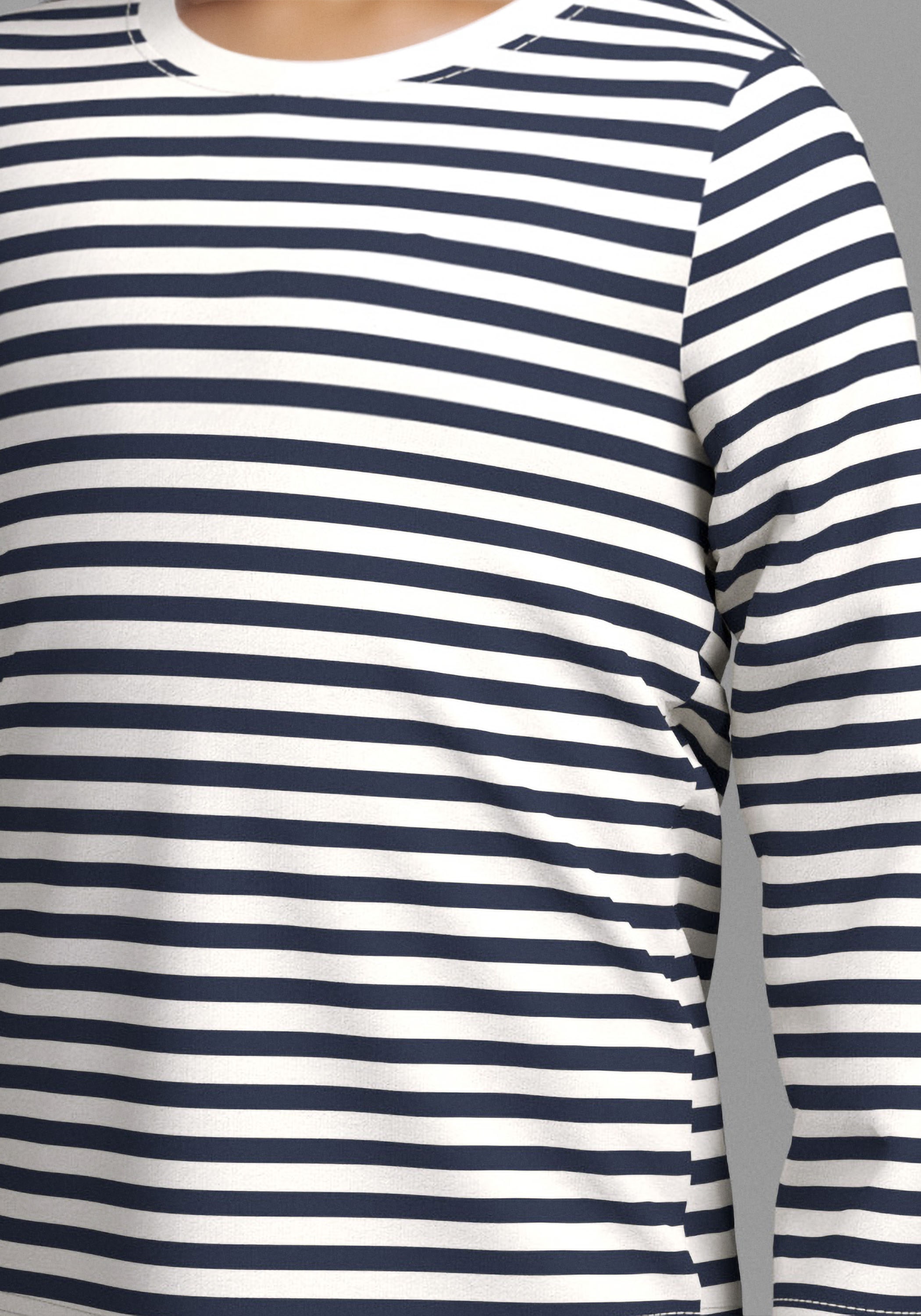 KIDSWORLD Langarmshirt »2er Pack 1x uni + 1x geringelt Langarmshirts« 2 Stk. 2er Pack Shirts mit Regenbogen und Ringel